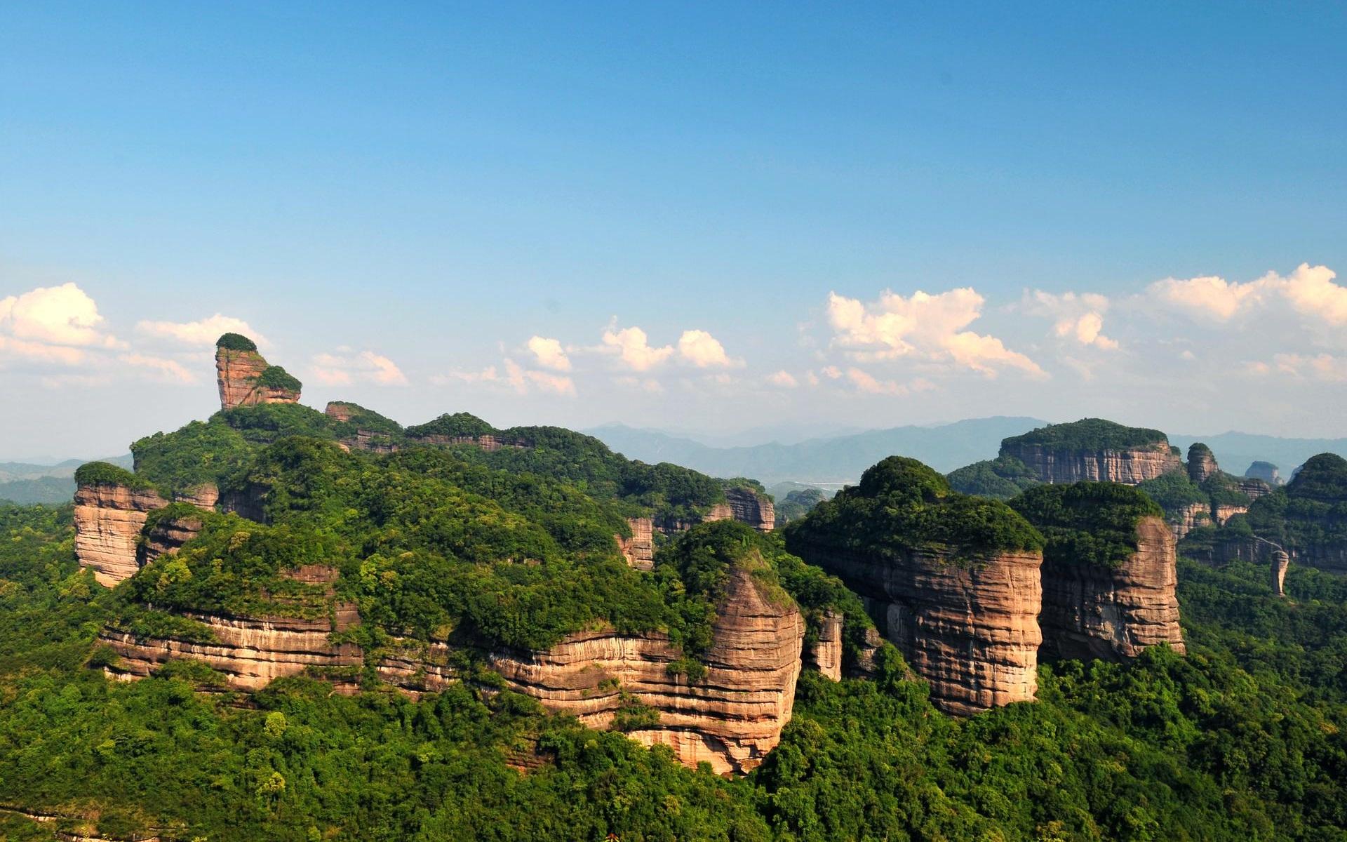 Wallpaper Shaoguan Danxia Mountain, Chinese nature landscape