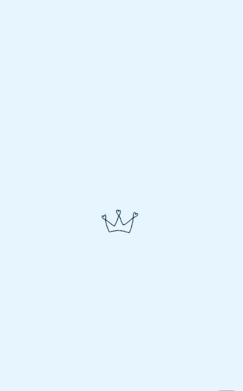 gorgeous #logo #icon #babyblue #aesthetic #crown #blue #beautiful #screensaver #backgroun. Cute blue wallpaper, Blue wallpaper iphone, Aesthetic iphone wallpaper