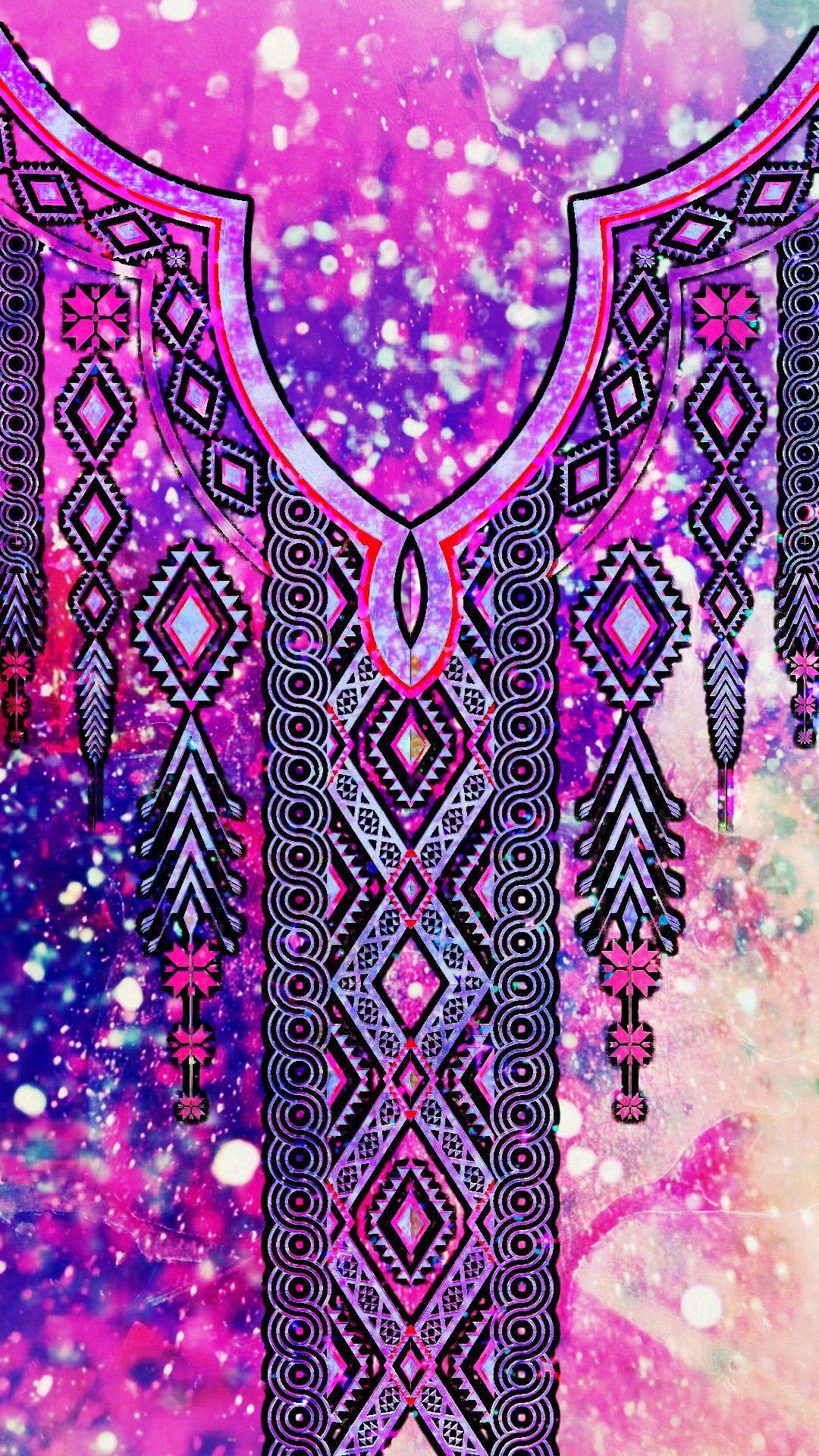 Boho Pattern Galaxy, made by me #purple #blue #glitter