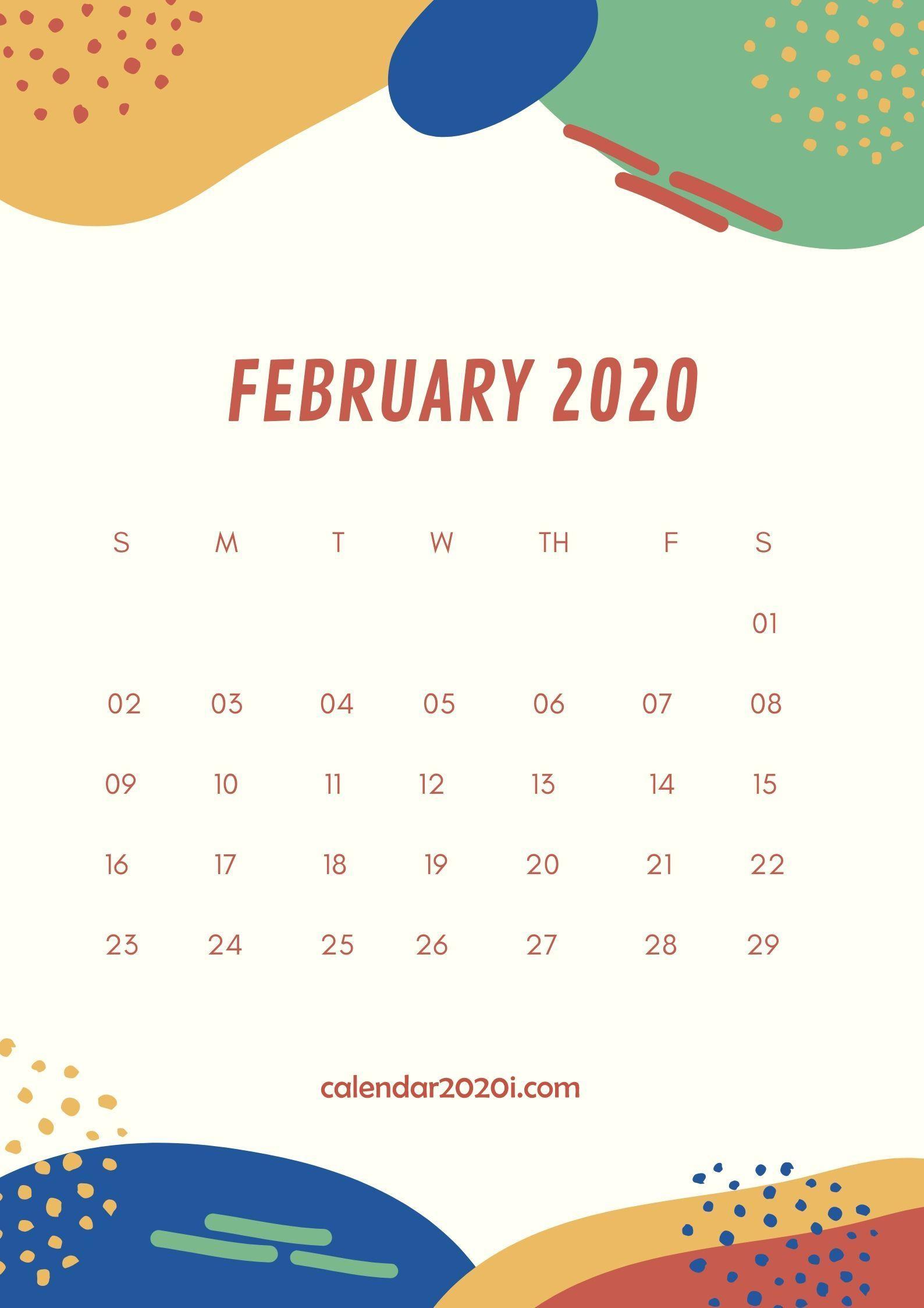 February 2020 Calendar Wallpaper Free February 2020