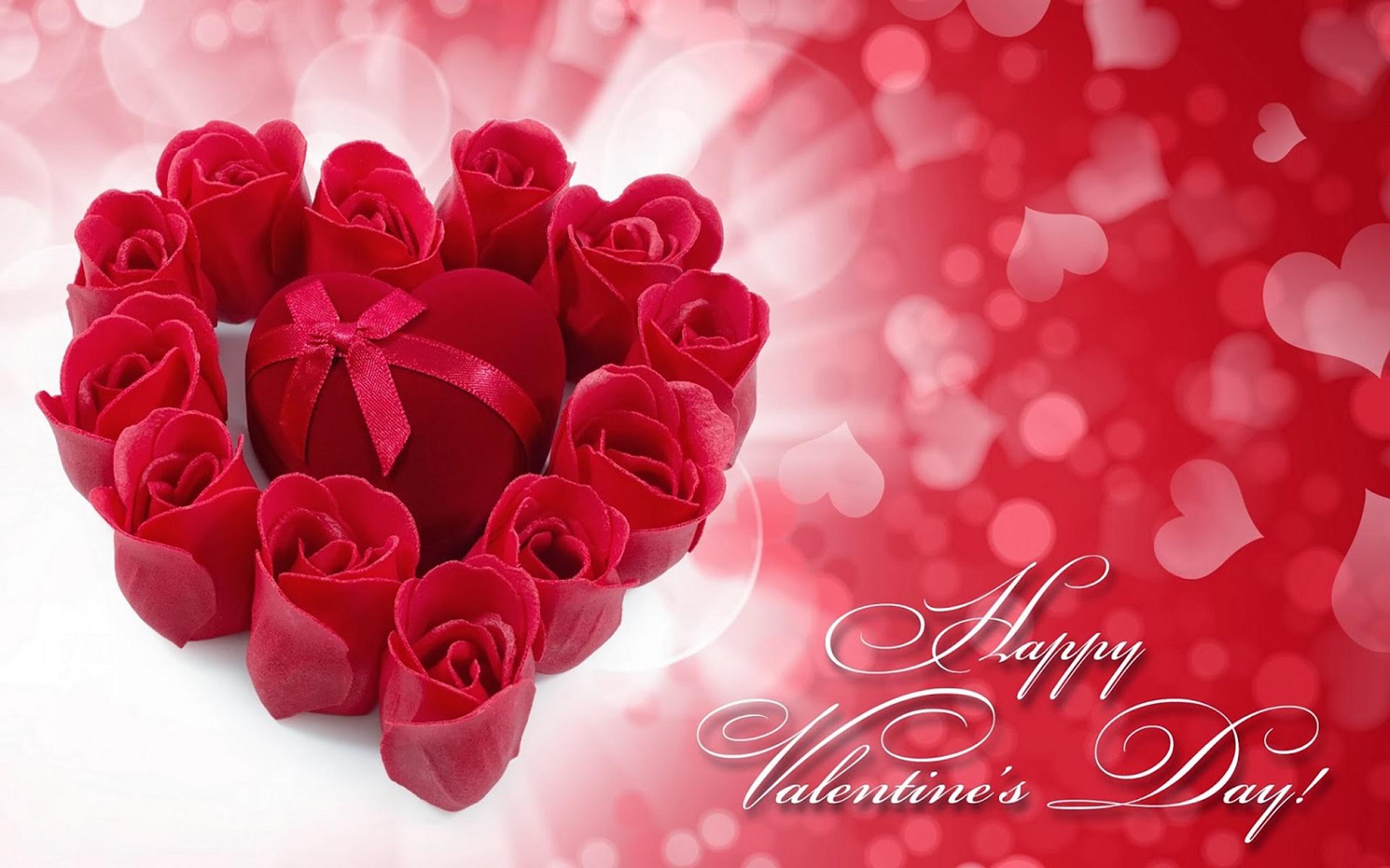 Happy Valentines Day Heart To Heart Red HD Wallpaper