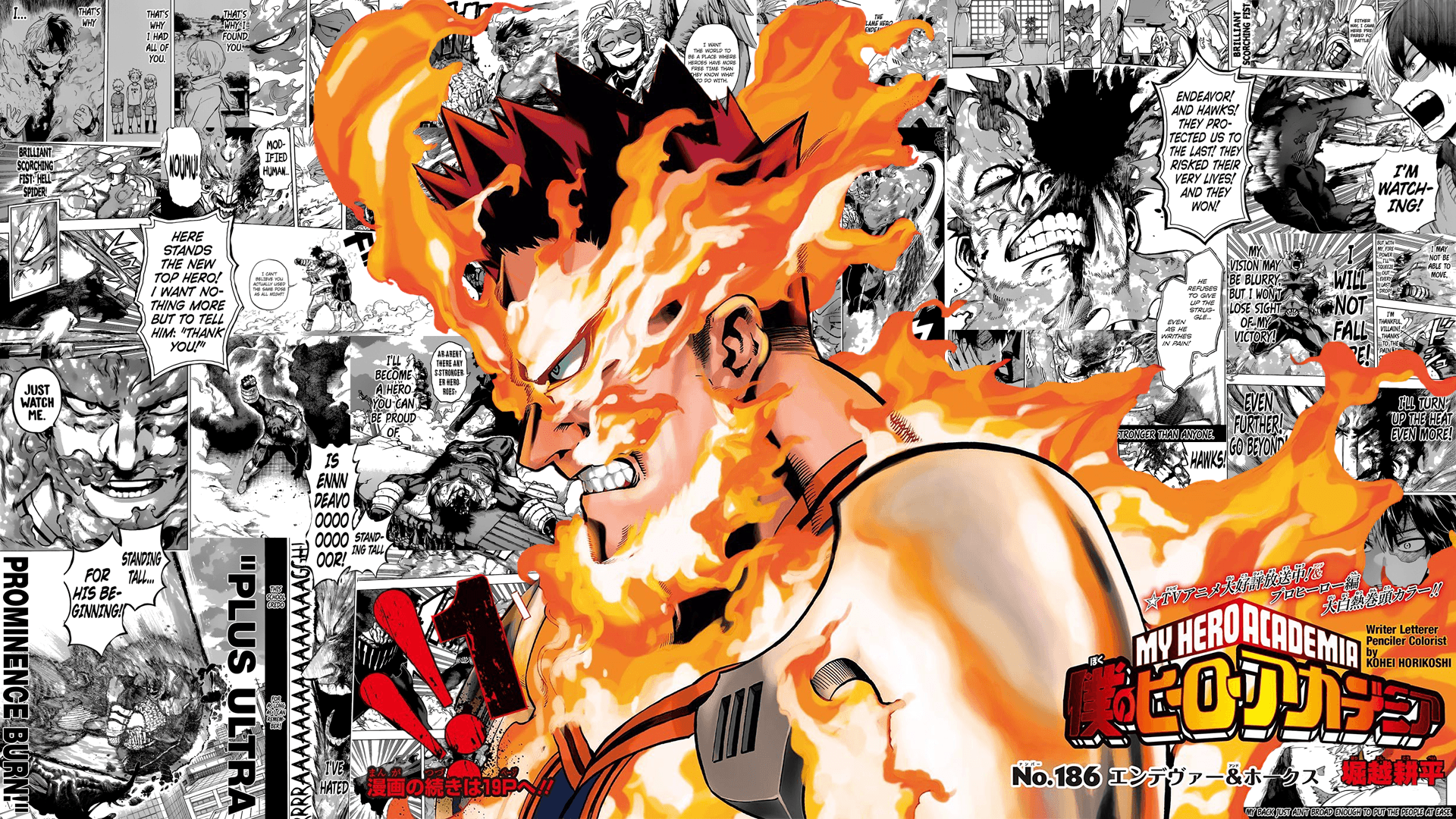Made this Endeavor wallpaper a few weeks back, tell me what you guys think! Warning Manga Spoilers!