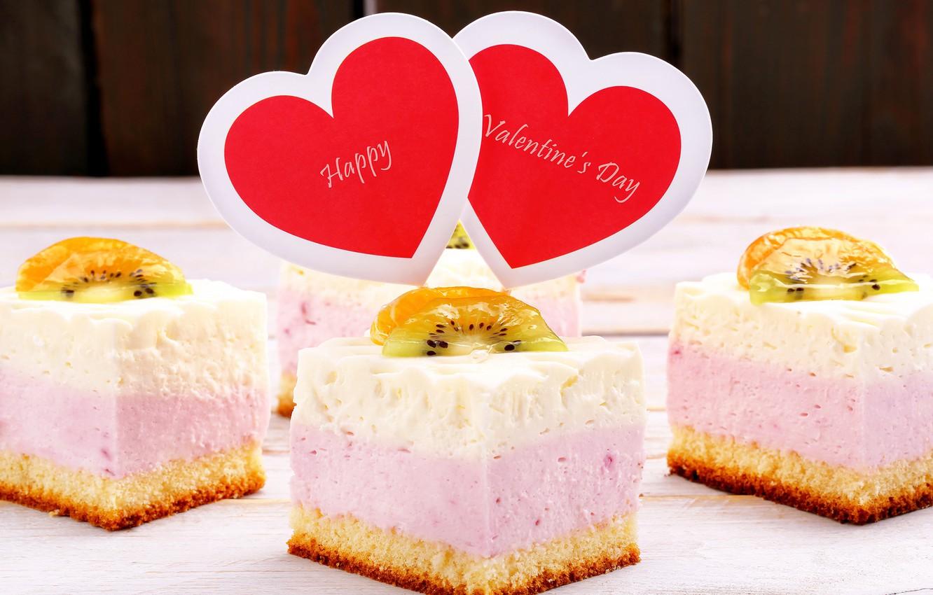 Wallpaper heart, cake, fruit, cake, dessert, heart, sweet, Valentine's Day, sweets, biscuit image for desktop, section еда