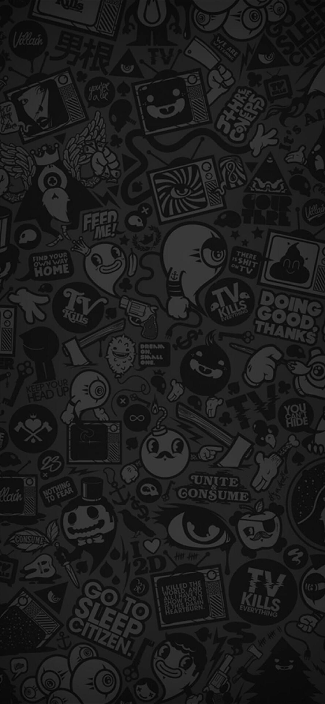 Cute Doodle Wallpaper Black And White