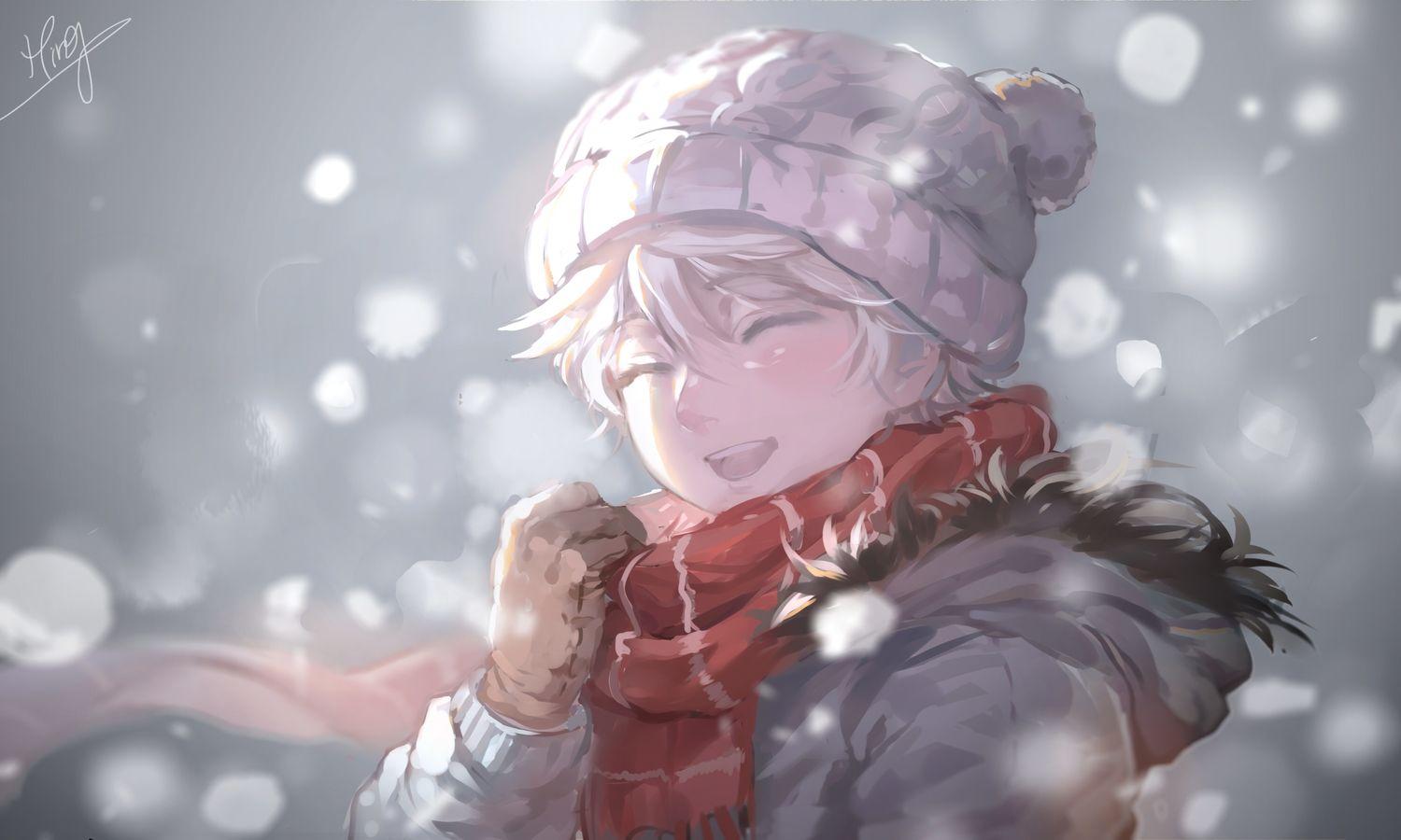 Anime Boy In Snow