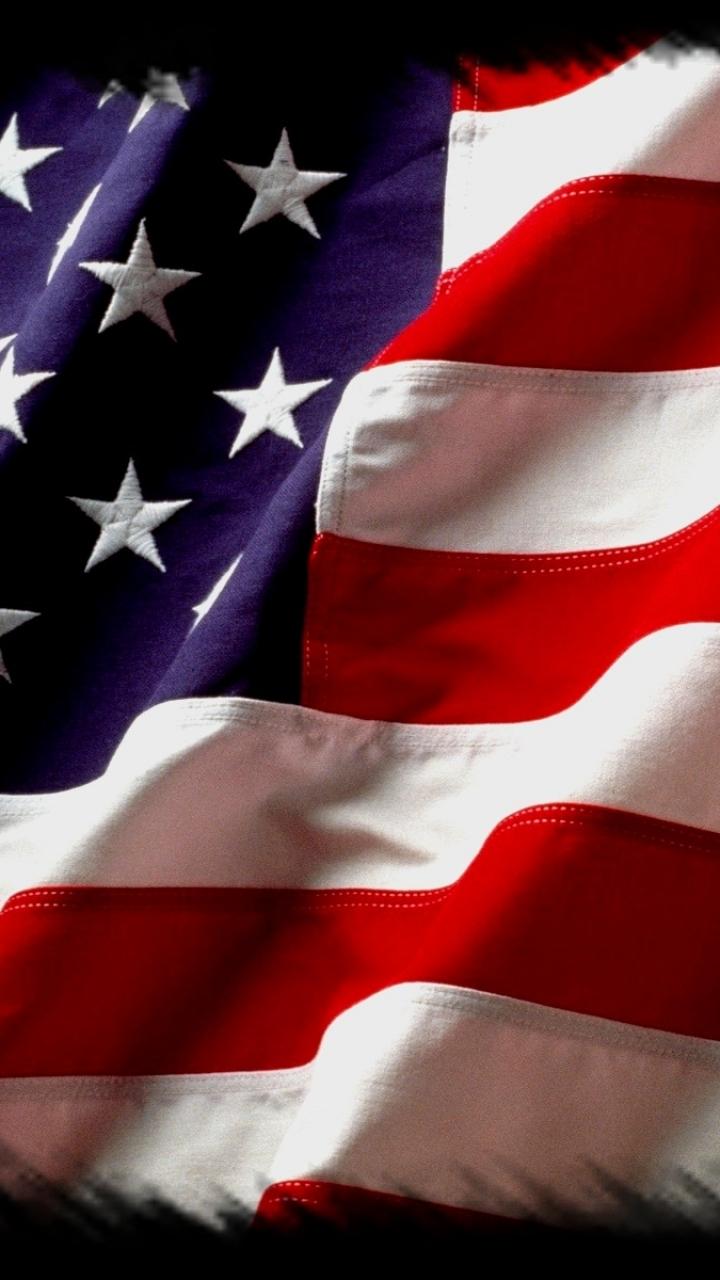 Man Made American Flag (720x1280) Wallpaper