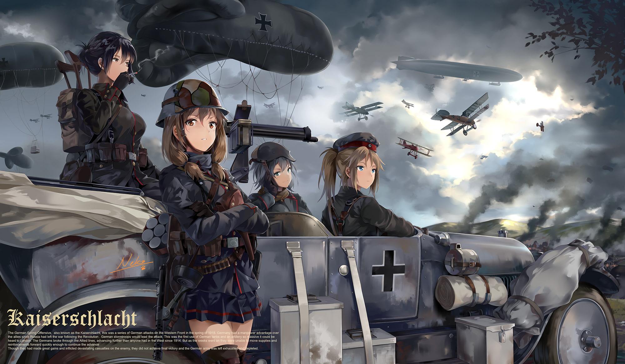 Perang dunia, stocking, gadis dengan senjata, militer, gadis