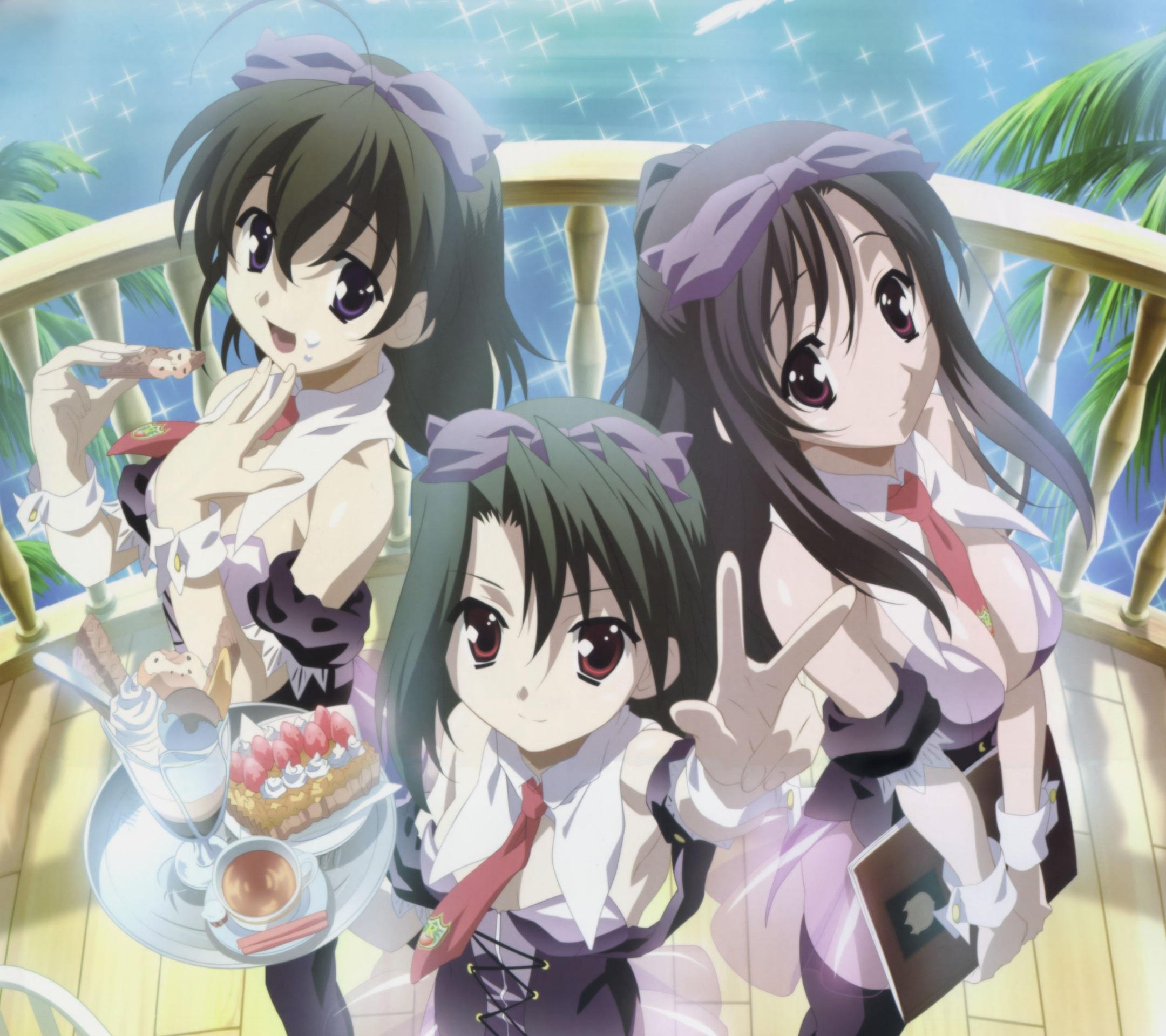 School Days.Kotonoha Katsura.Sekai Saionji Android wallpaper