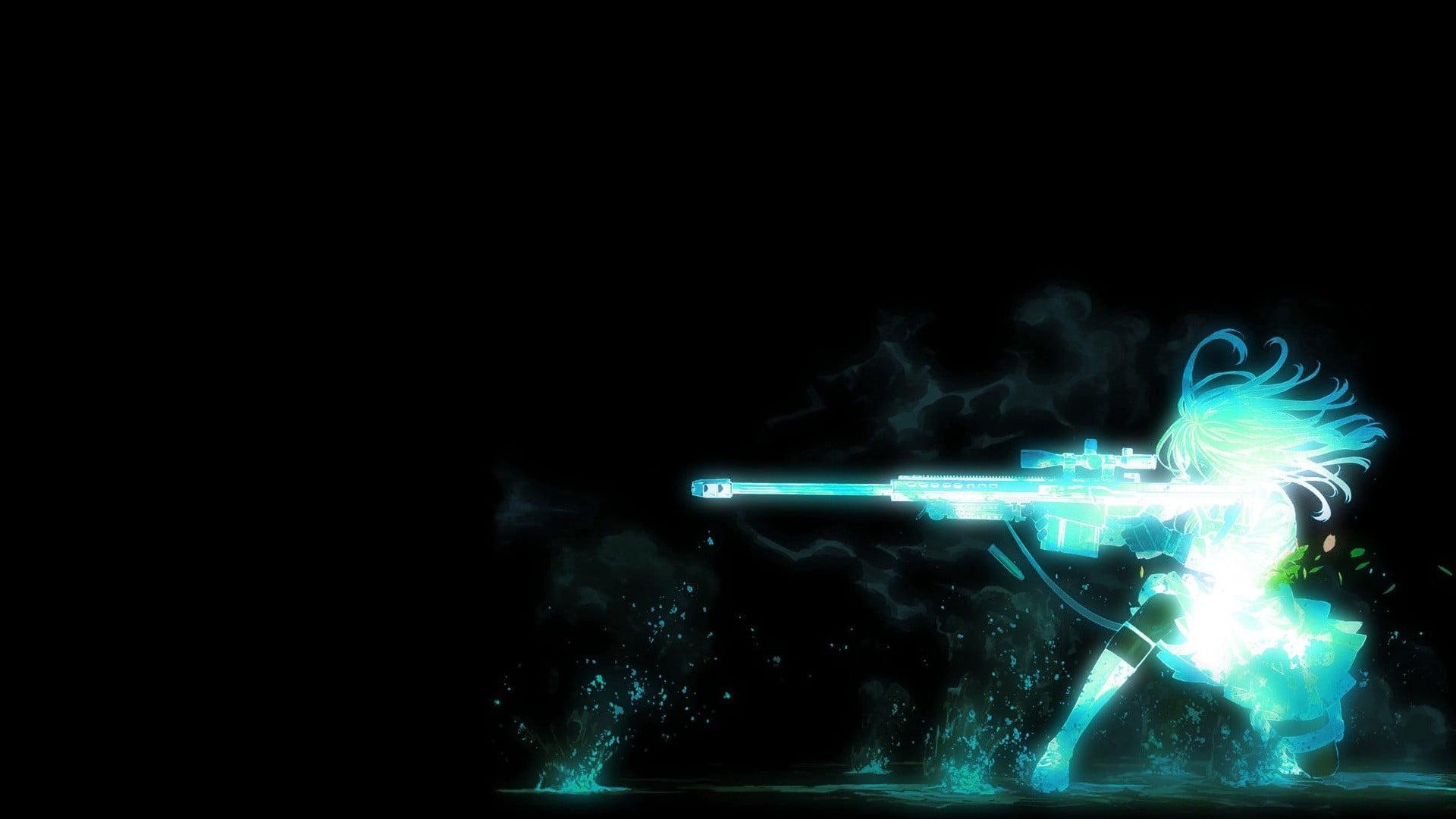 Sniping rifle, anime HD wallpaper