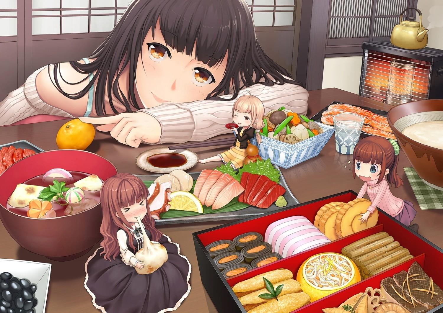 anime, Food, Anime Girls, Original Characters Wallpaper HD