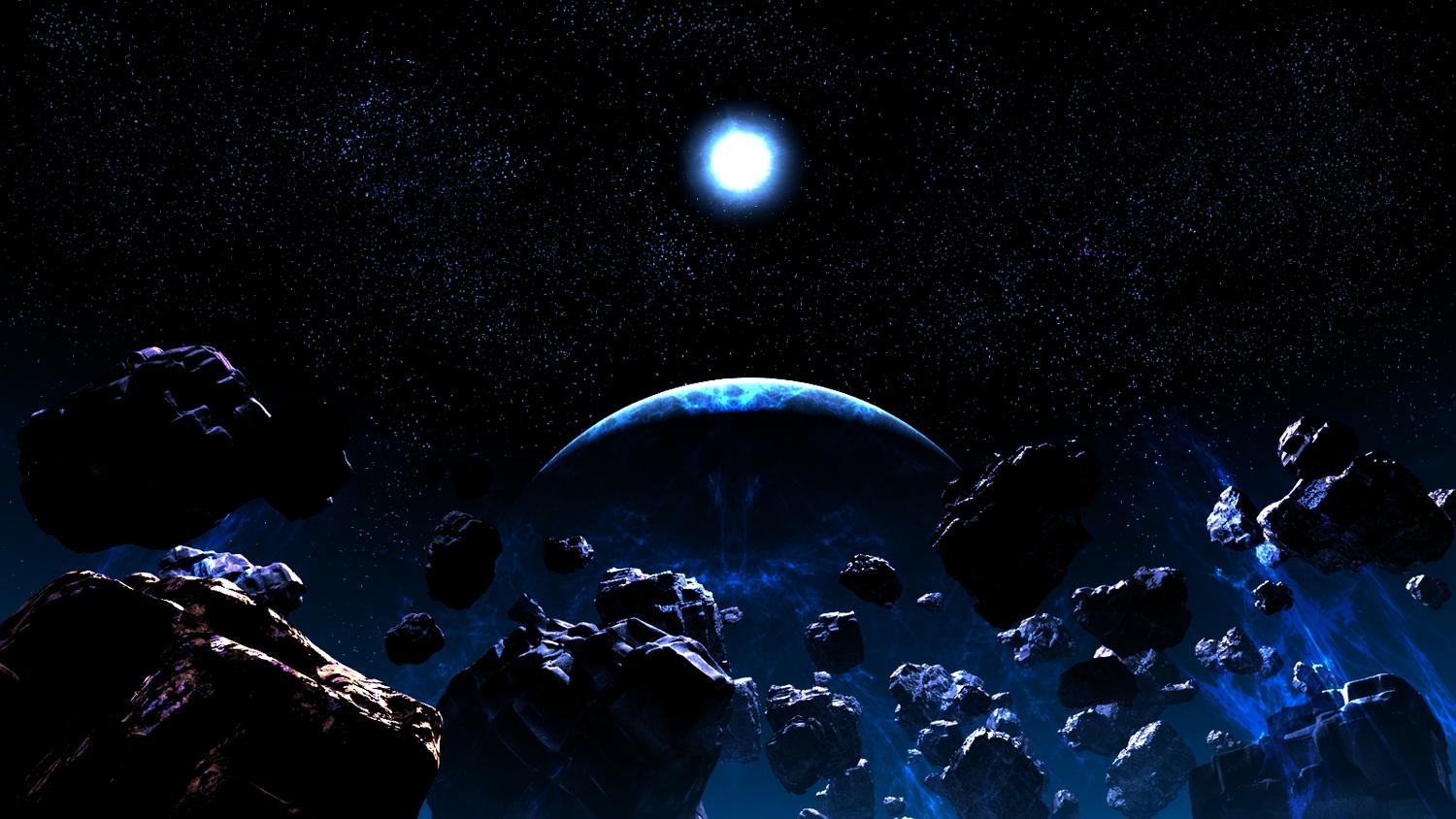 3D Dark Moon Nobody Original Planet Scenic Sky Space Stars Y K