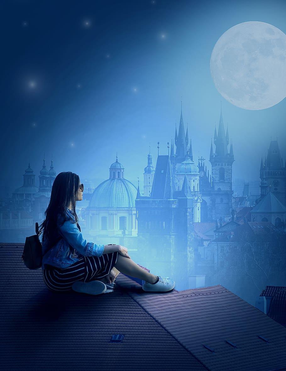 Blue Moon Anime Wallpapers - Top Free Blue Moon Anime Backgrounds -  WallpaperAccess