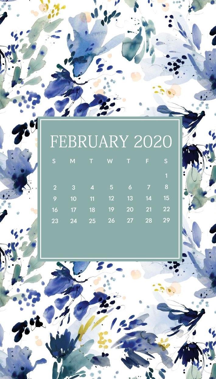 iPhone February 2020 Wallpaper Calendar