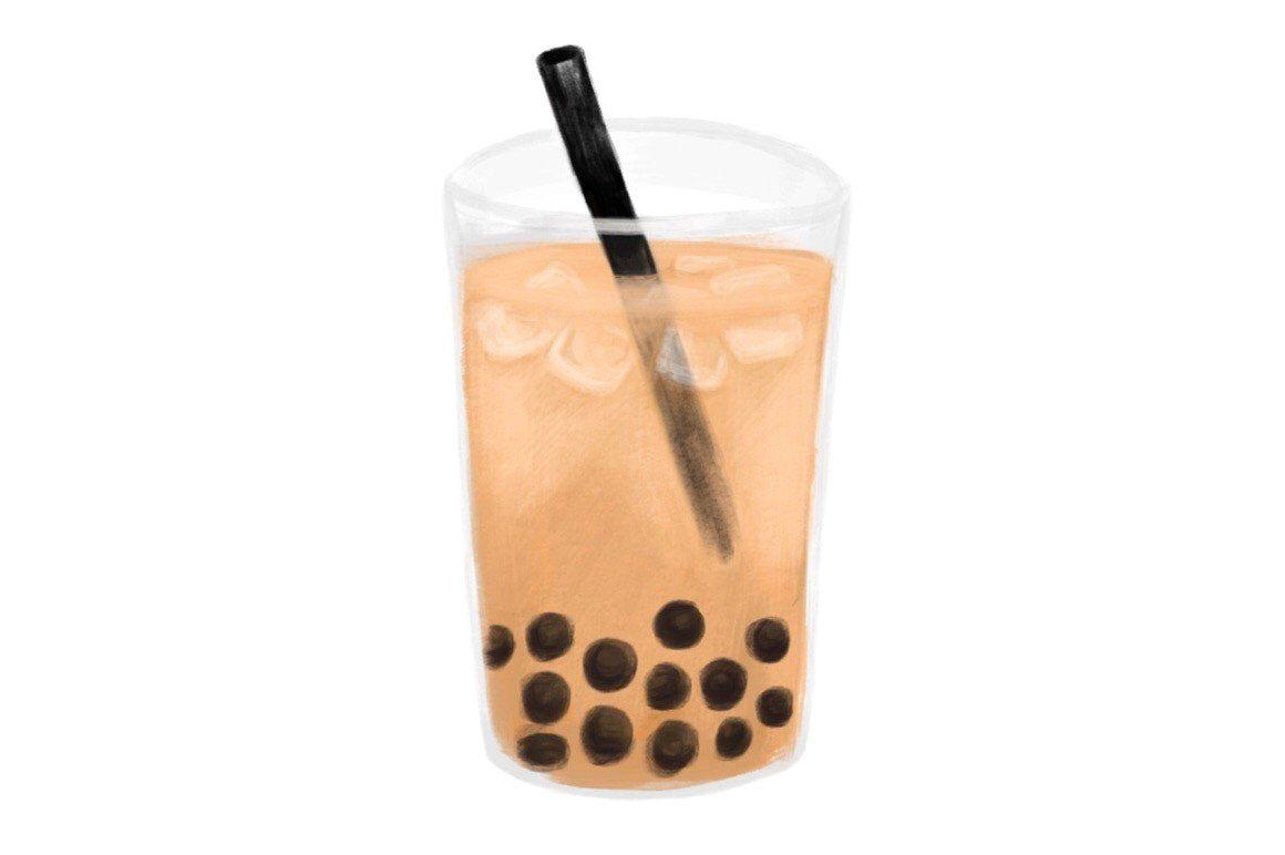 Boba Milk Tea Illustration #Kong#drink#popular#Hong. Bubble
