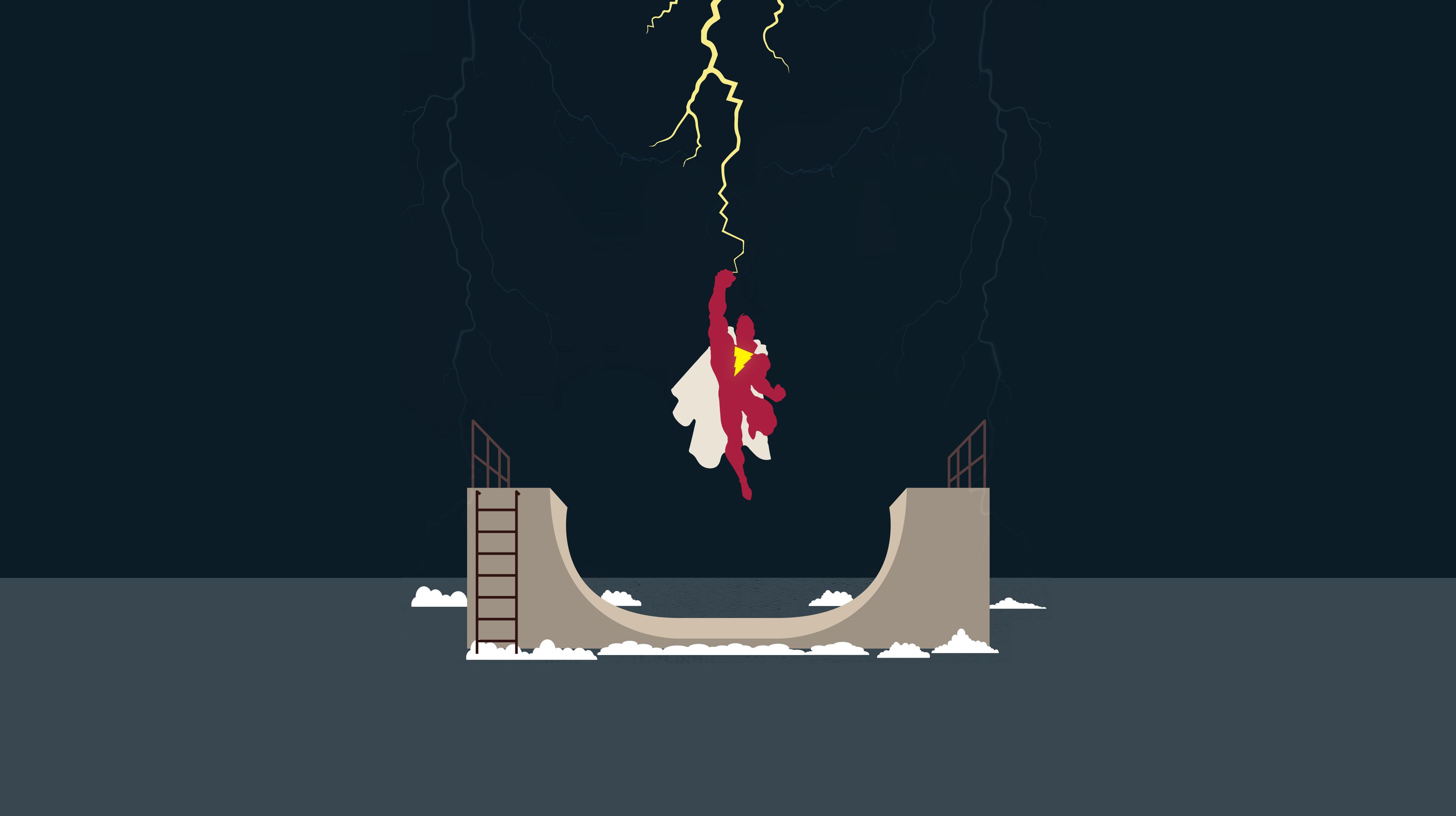 Shazam 2019 Minimal 4K Wallpaper, HD Minimalist 4K Wallpaper
