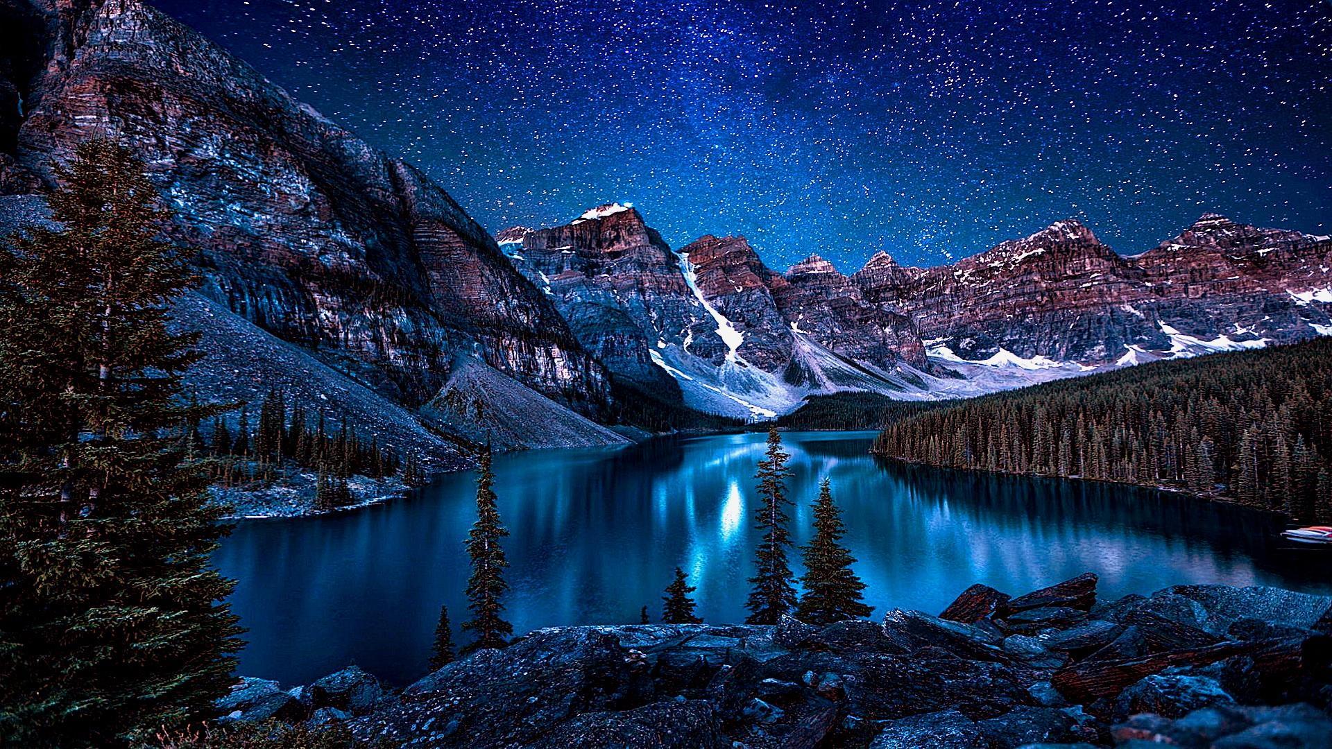 Fantastic Lake Louise In Alberta Canada Hdr Wallpaper