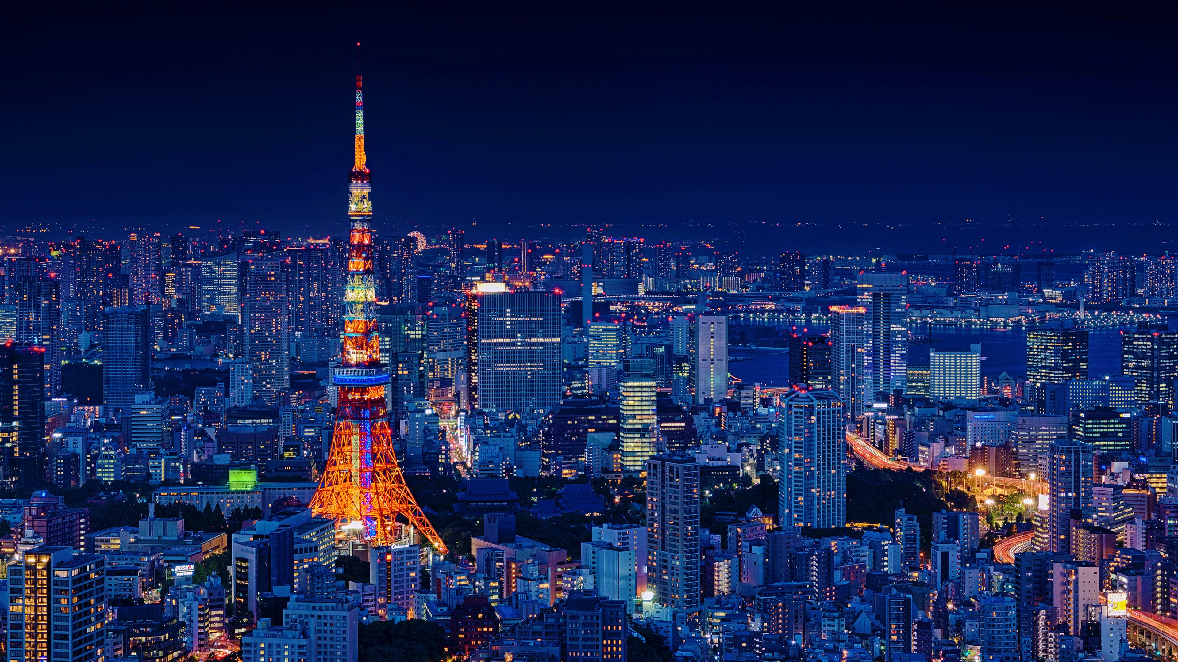 Light, Cityscape, Tokyo, Japan, Night, City