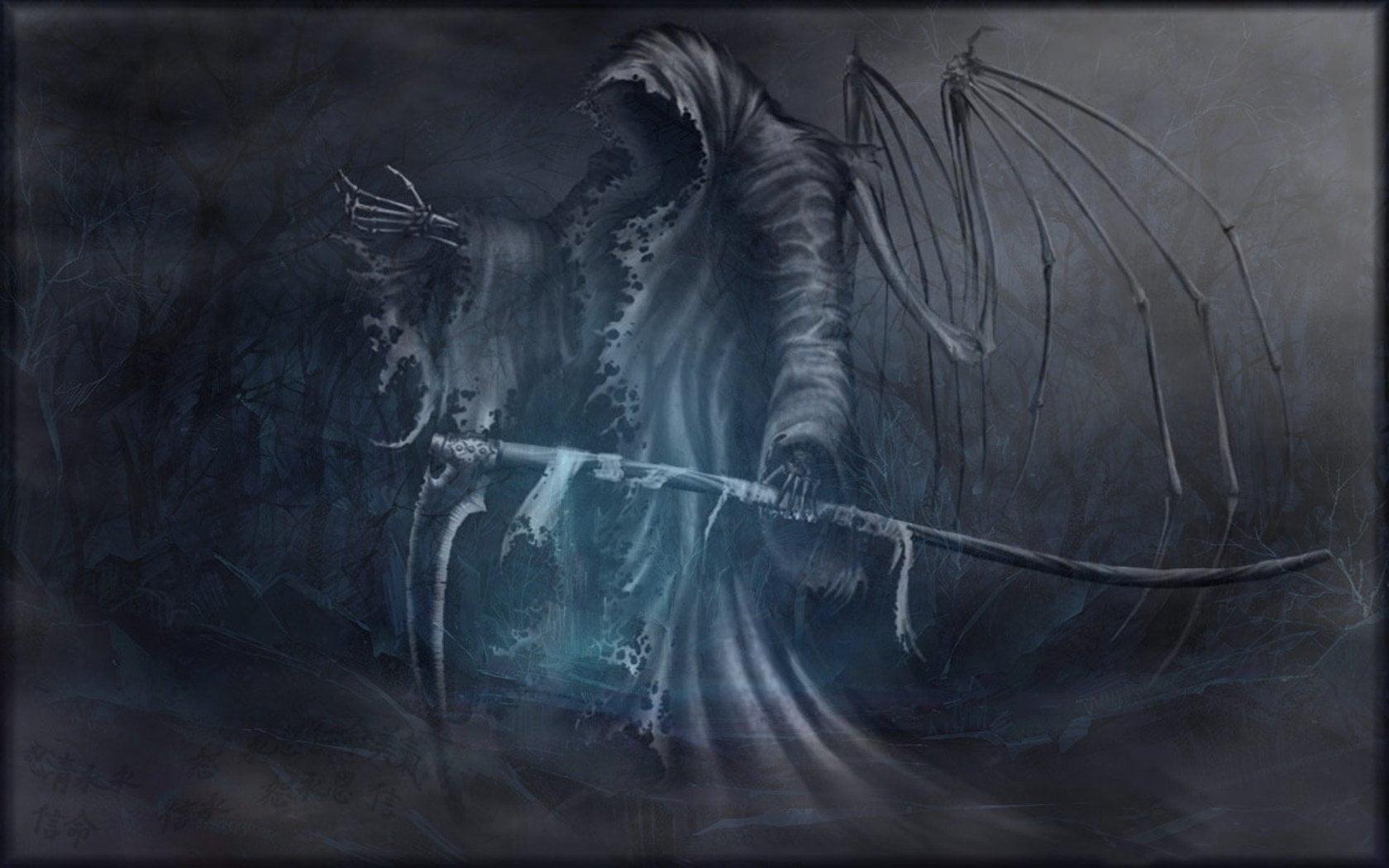 Character holding scythe wallpaper, Dark, Grim Reaper, HD