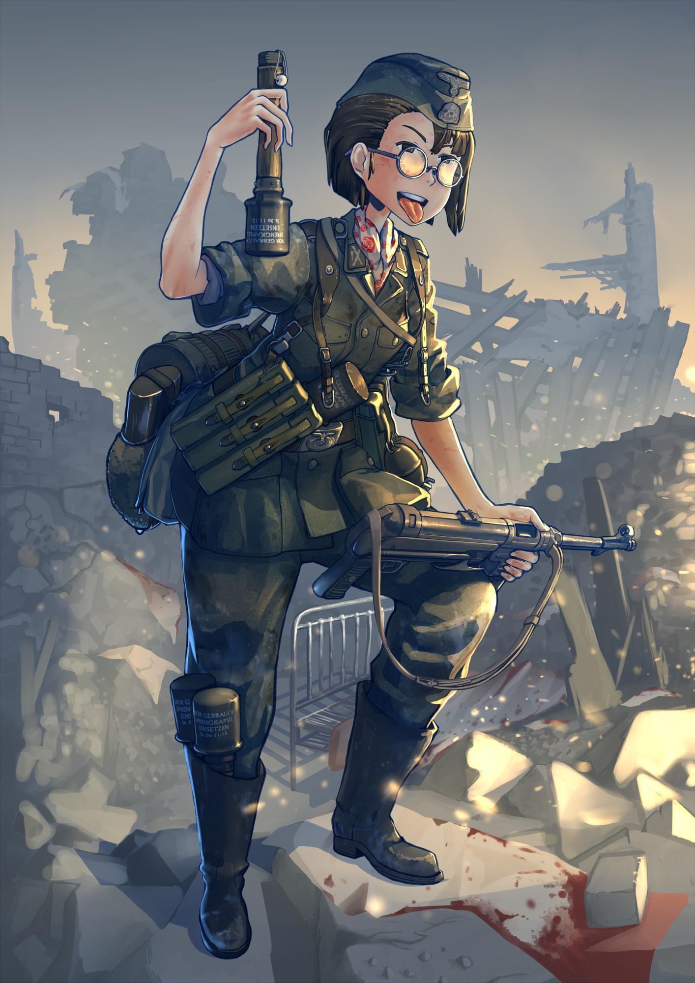 Anime German Ww2 Soldier, HD Png Download - vhv