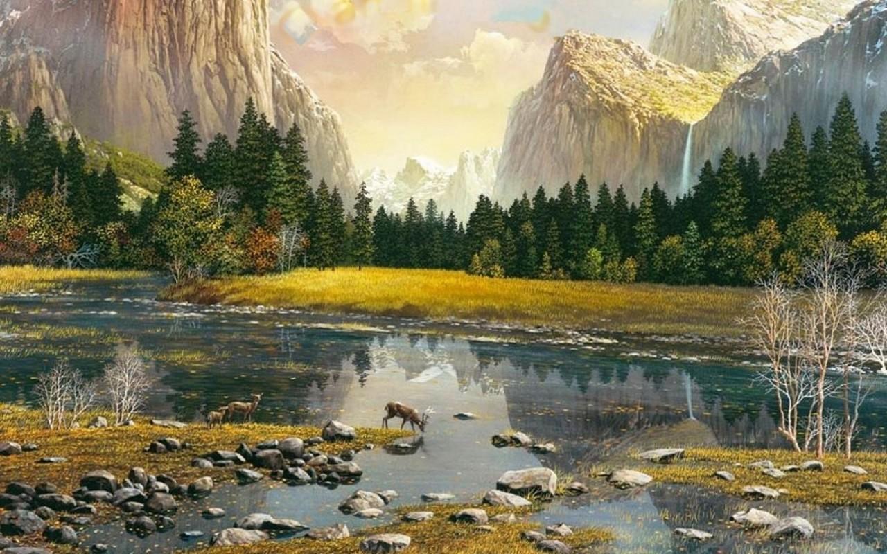 Awesome Yosemite Valley Deer wallpaper. Awesome Yosemite