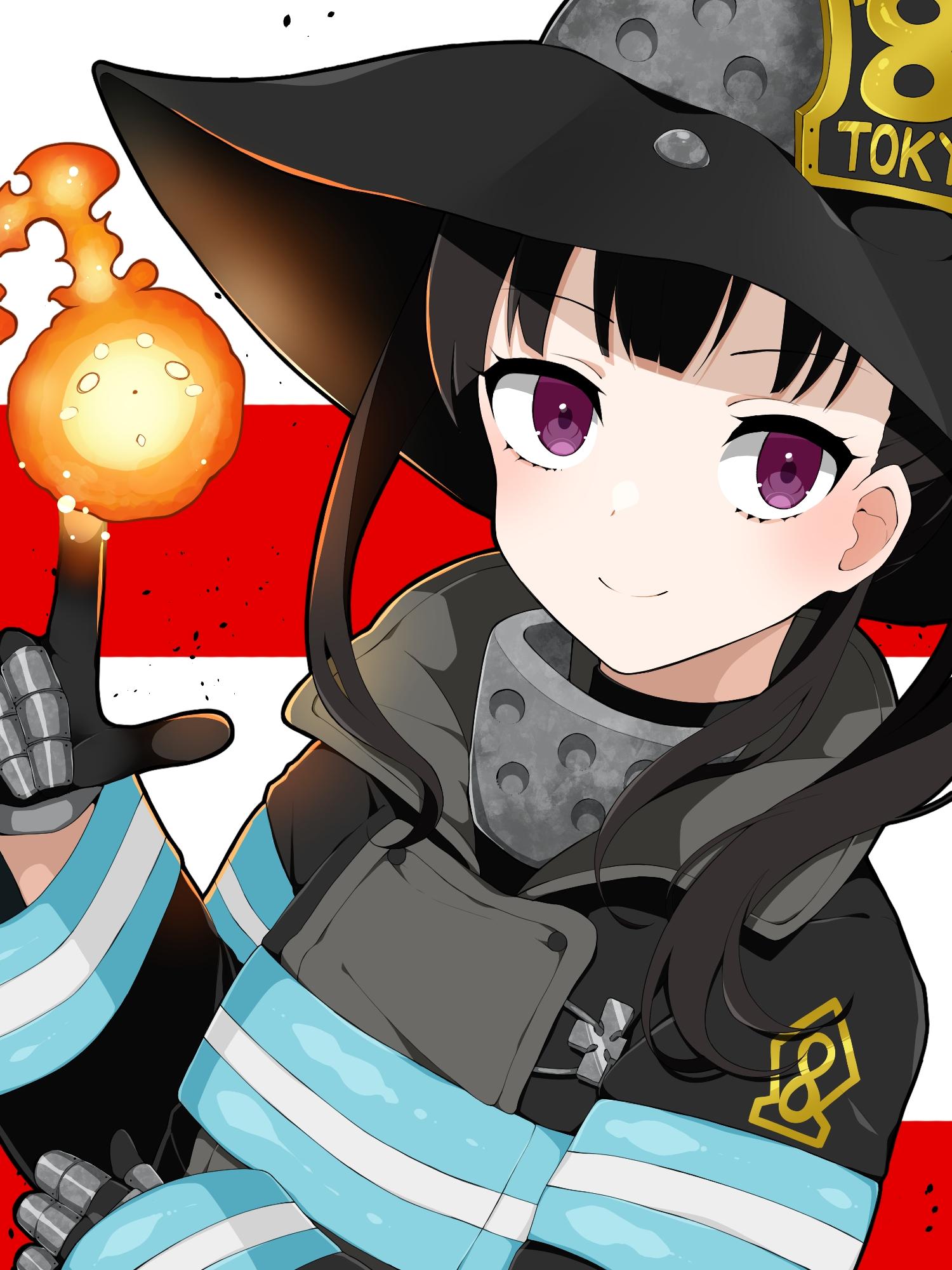 Fire Force, Maki Oze, Flames, 4K,3840x2160, Wallpaper