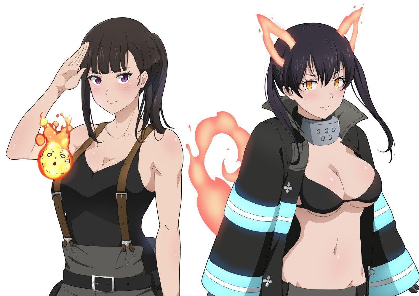 Fire Force, Maki Oze, Flames, 4K,3840x2160, Wallpaper