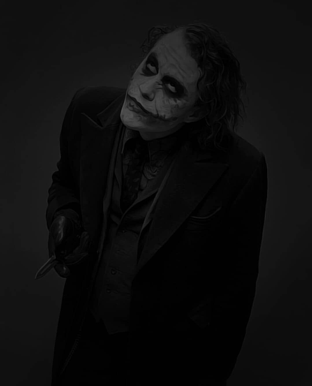 Joker Black And White Wallpaper