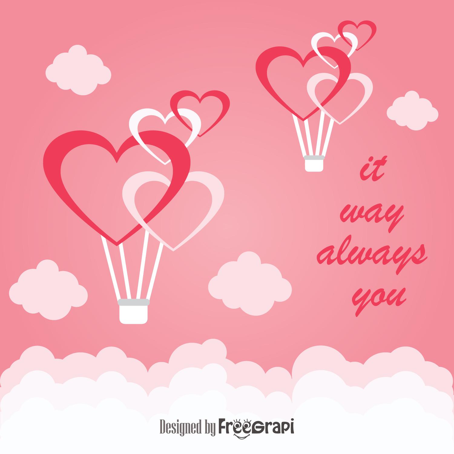 Happy Valentine's day with cloud background Graphics