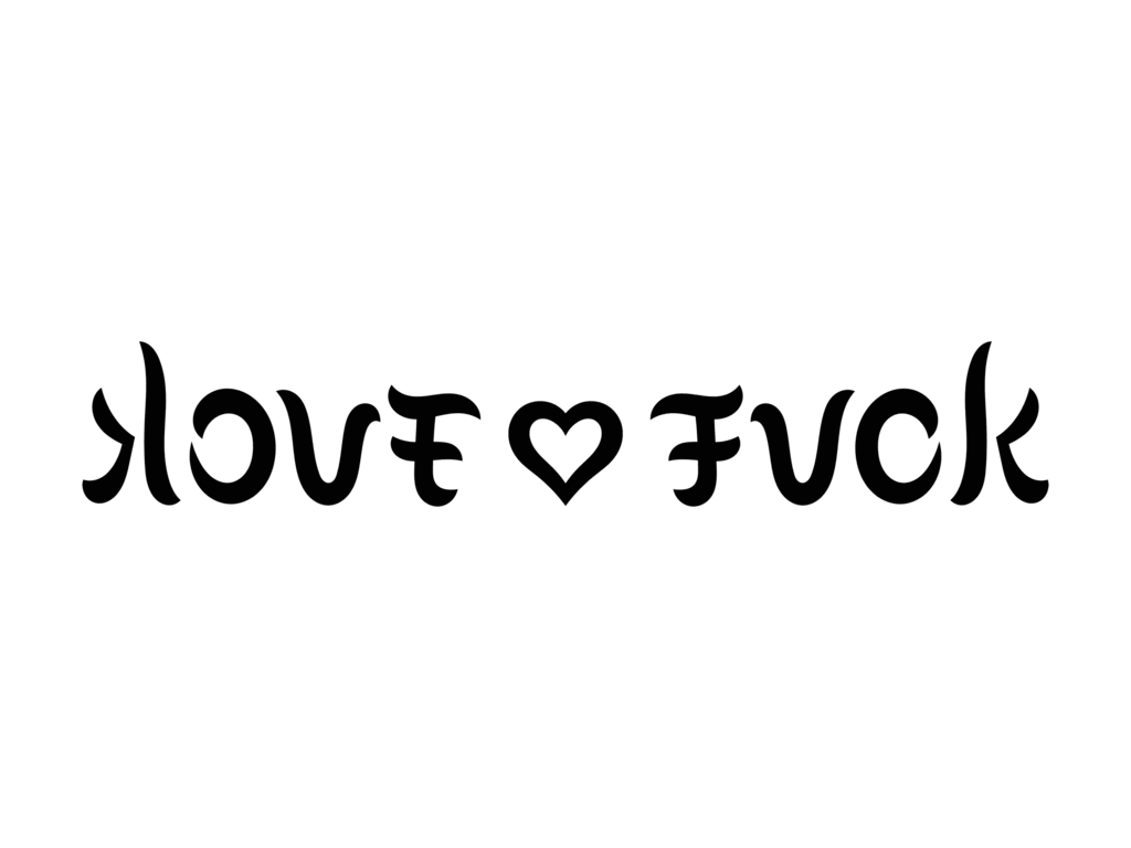 Ambigram Love Fuck.gif