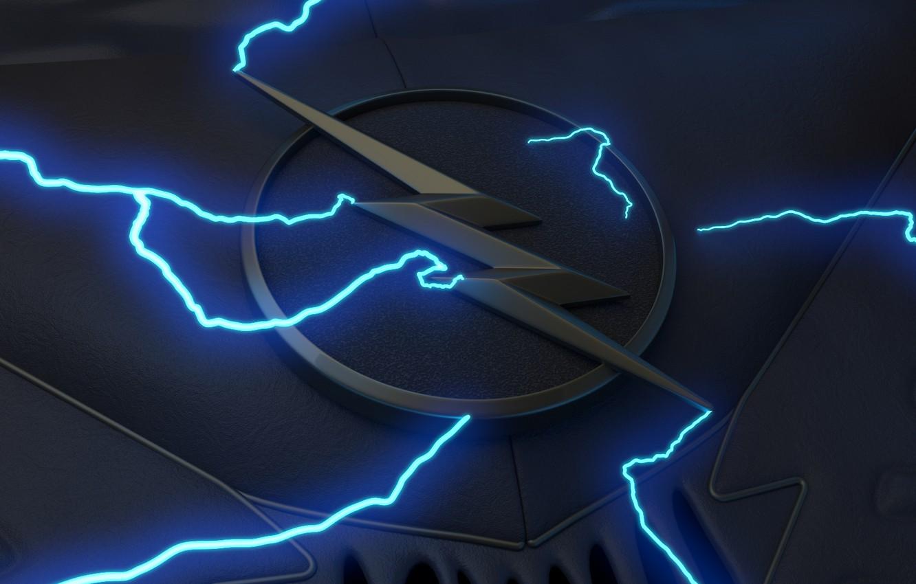 Wallpaper logo, black, lightning, blue, symbol, comics, suit