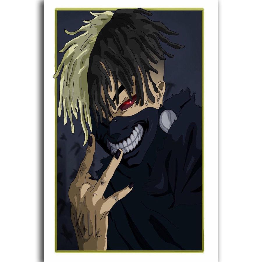 US $3.25 7% OFF. N 2447 XXXtentacion Rap Music Singer Rapper Star Naruto POSTER L W Canvas Art Print Decoration 14x21 20x30 24x36 In Painting &