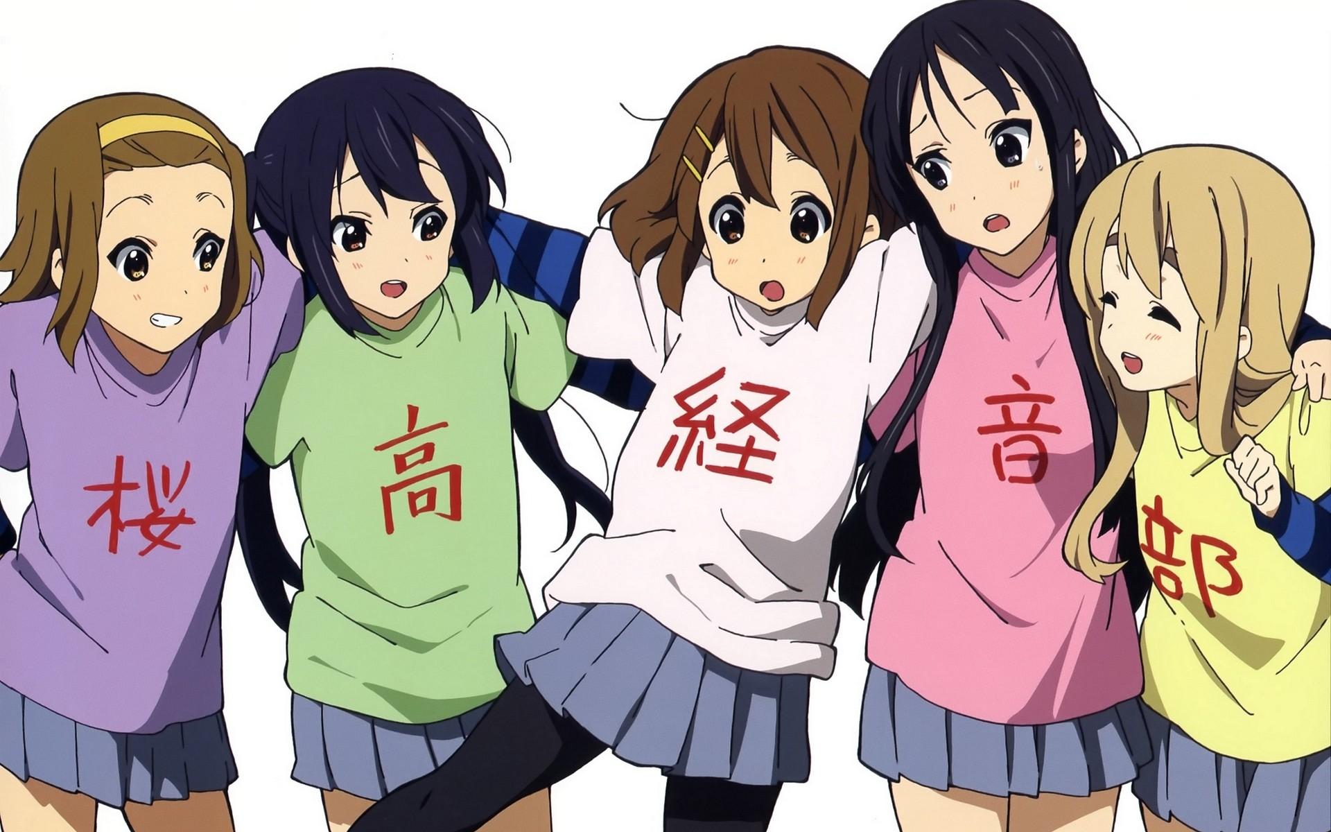 group of friends anime girls