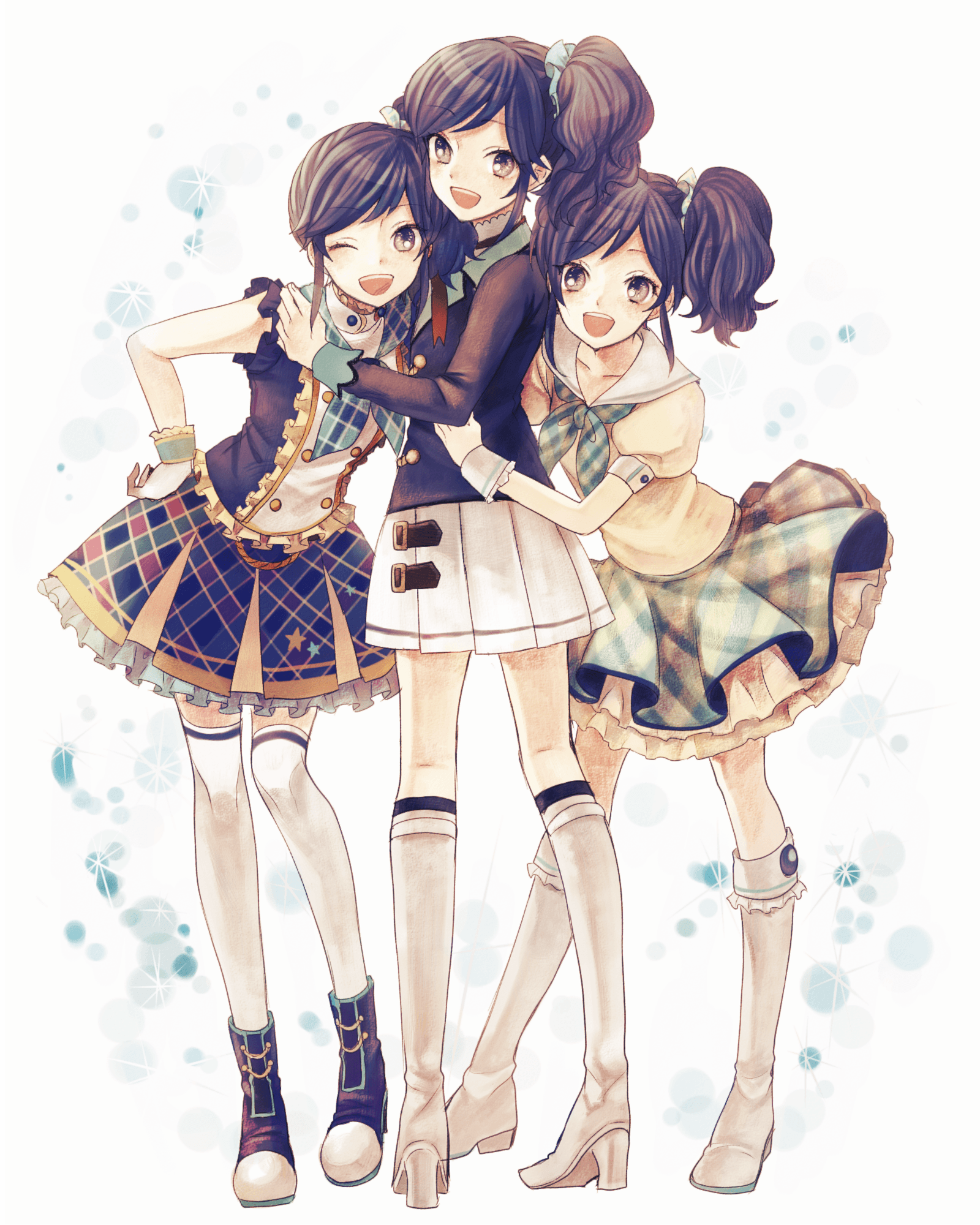 anime group of three girls