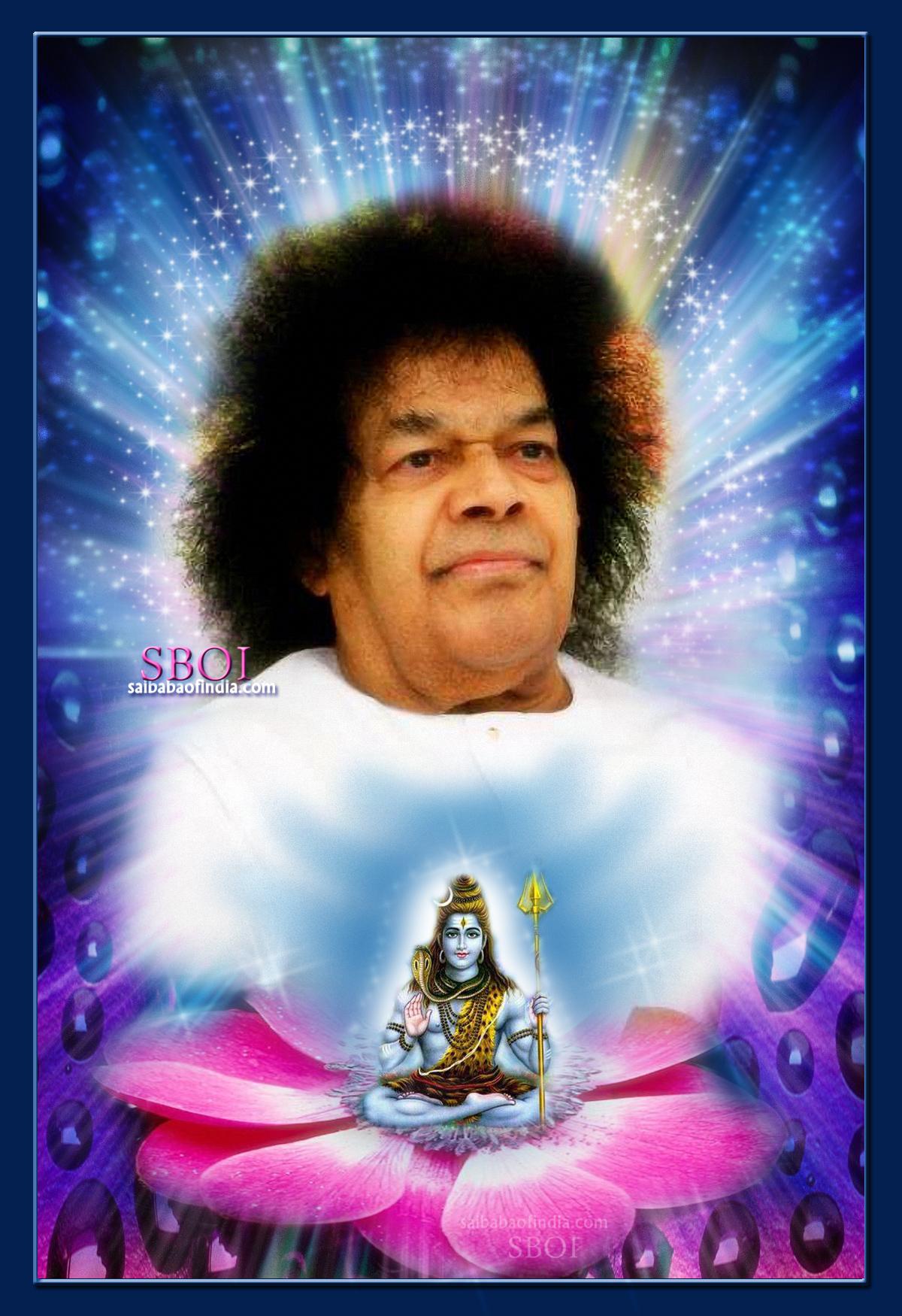 Sathya Sai Baba Om Sai Shiva- Sai Baba Wallpaper HD