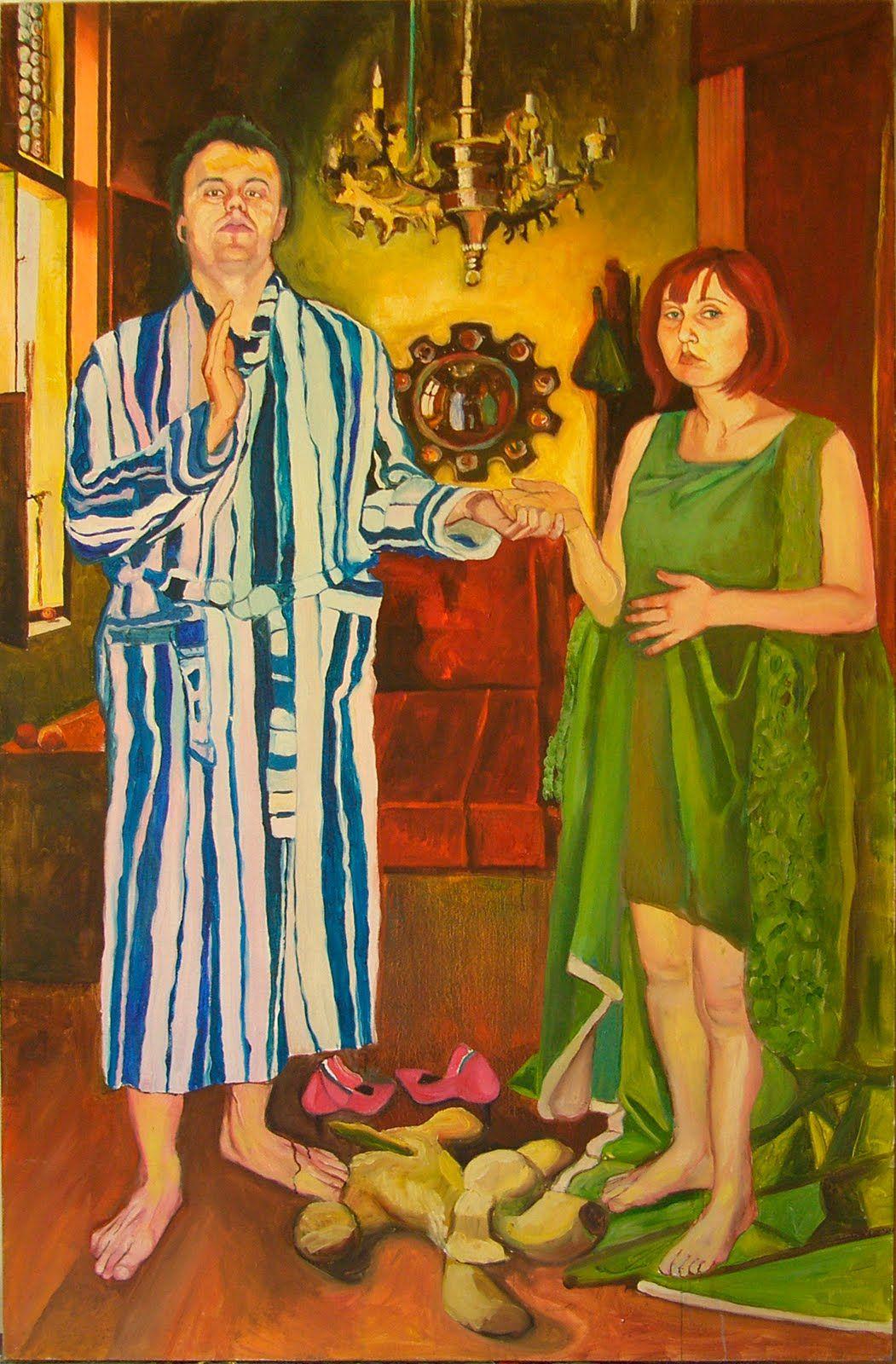 Parody of the Arnolfini Portrait. Arnolfini portrait