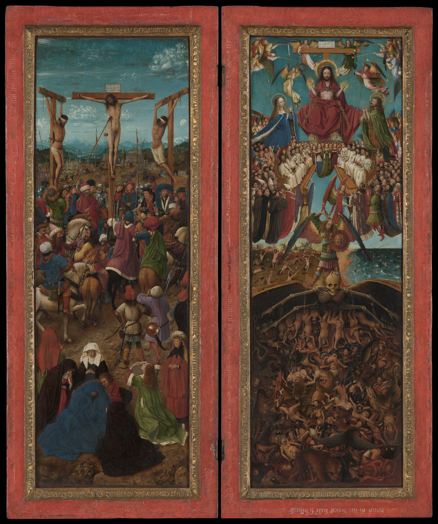 Crucifixion and Last Judgement diptych Jan van Eyck