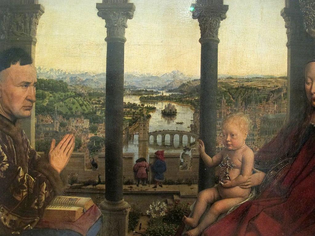 Jan Van Eyck, Madonna Del Cancelliere Rolin, 1434 35 Ca