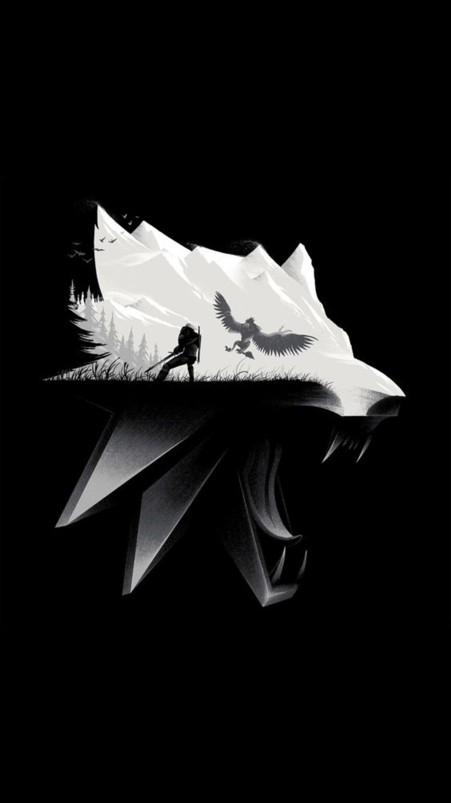 Witcher AMOLED wallpaper [2560x1440]