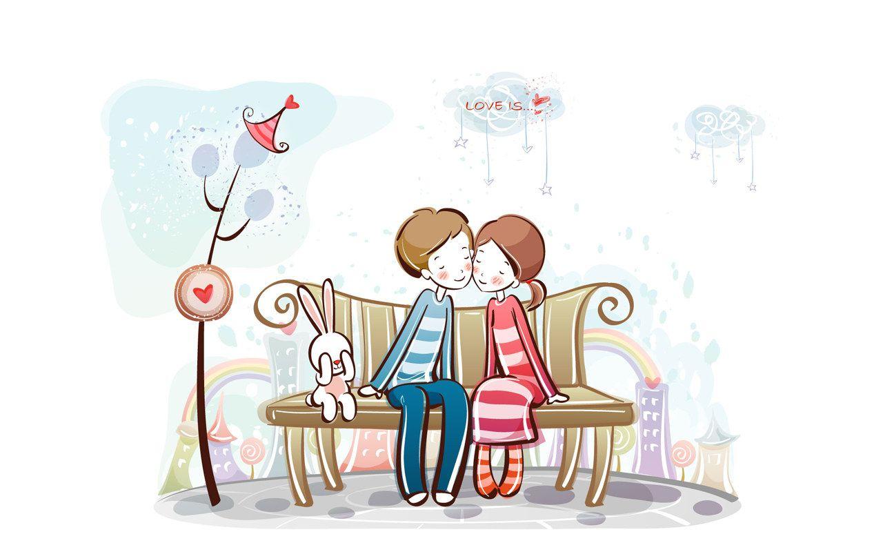 Valentine Cute Couple. Cute cartoon wallpaper, Cartoon