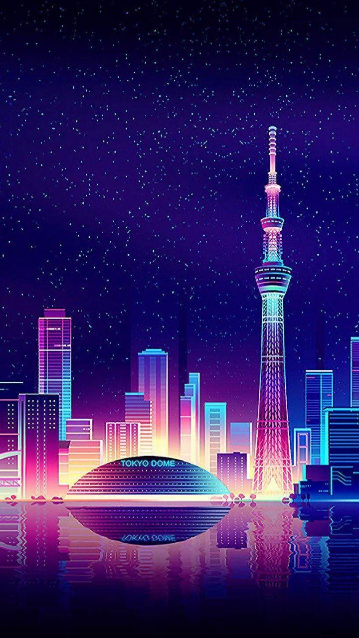 Neon Purple City Android Wallpapers - Wallpaper Cave