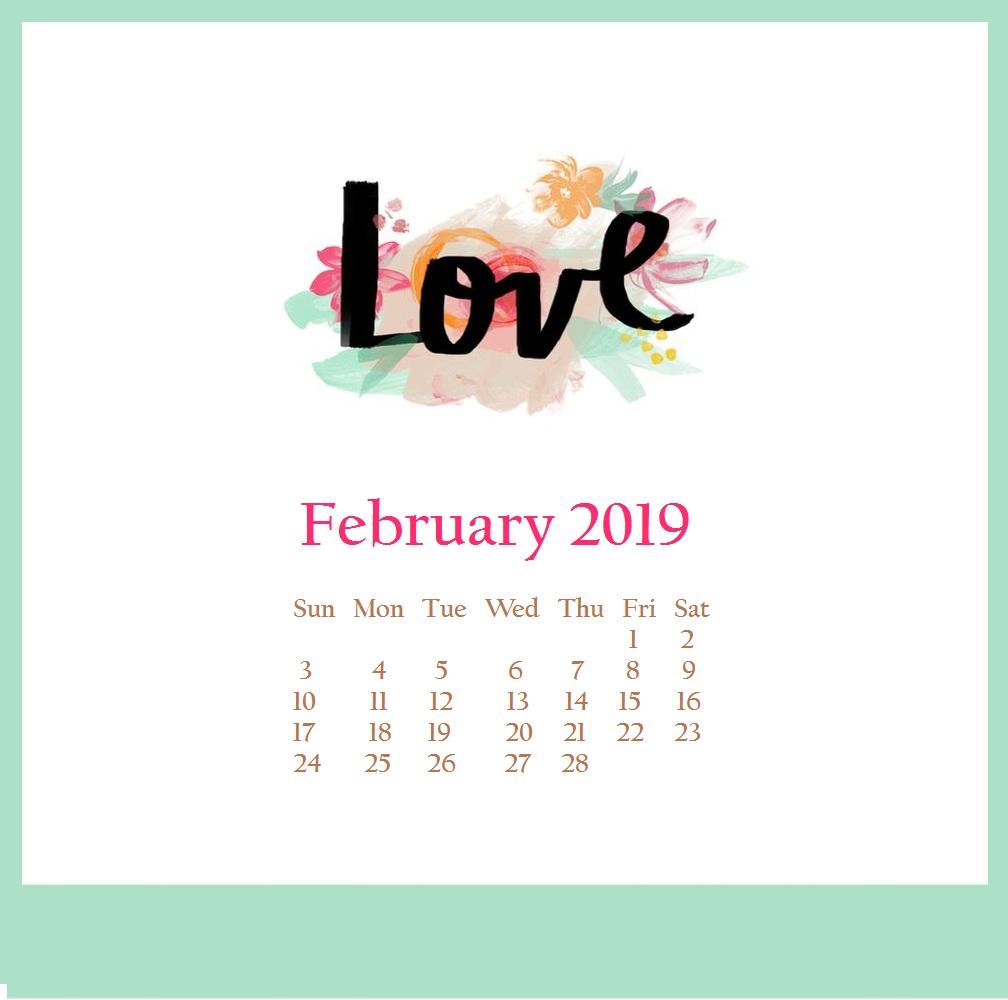 February 2019 Desktop Calendar