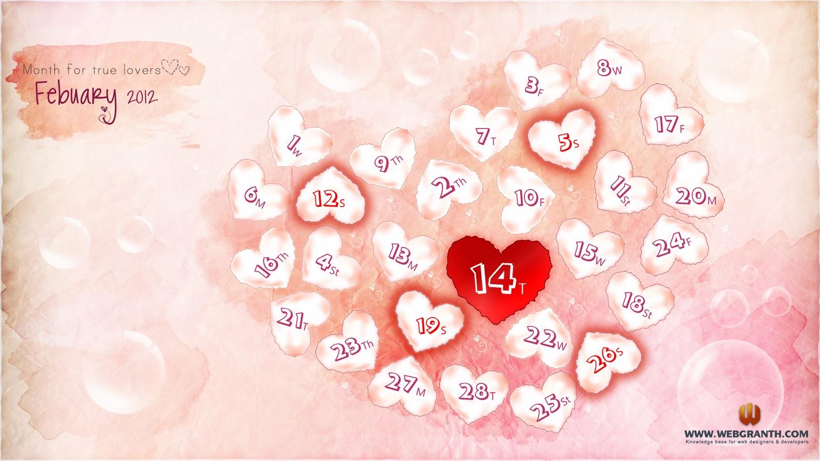 Valentines Day Calendar Wallpapers - Wallpaper Cave