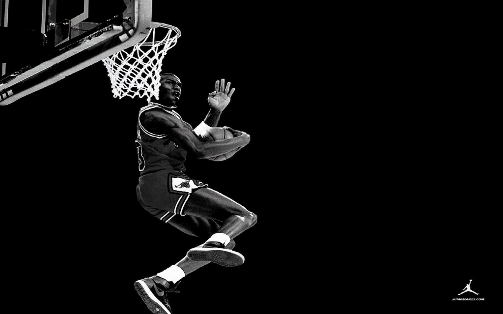 black and white picture of michael jordan