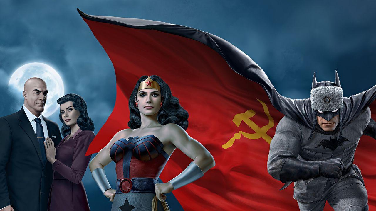 Wallpaper Superman: Red Son, Animation, Wonder Woman, Batman
