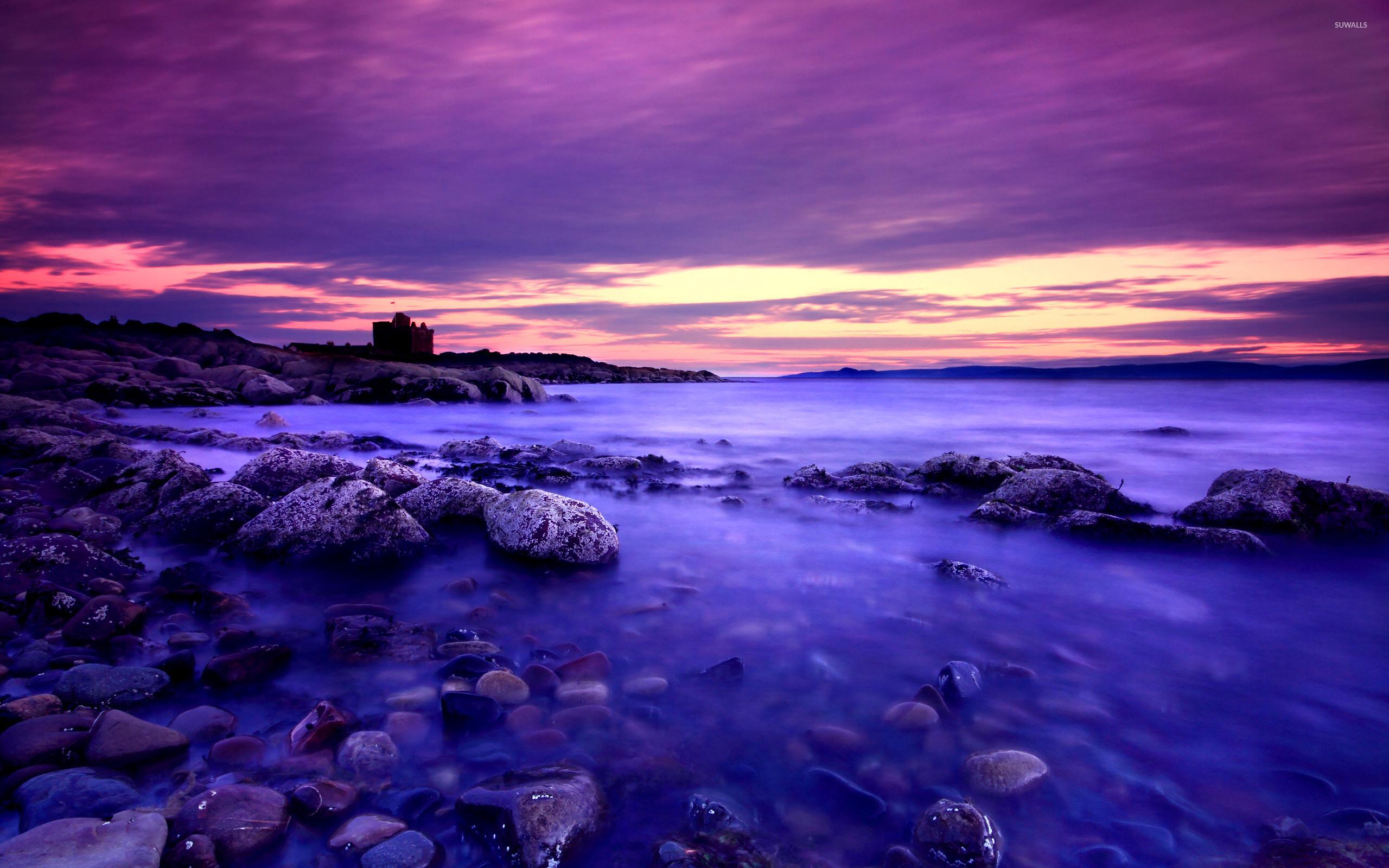 Amazing purple sunset wallpapers.