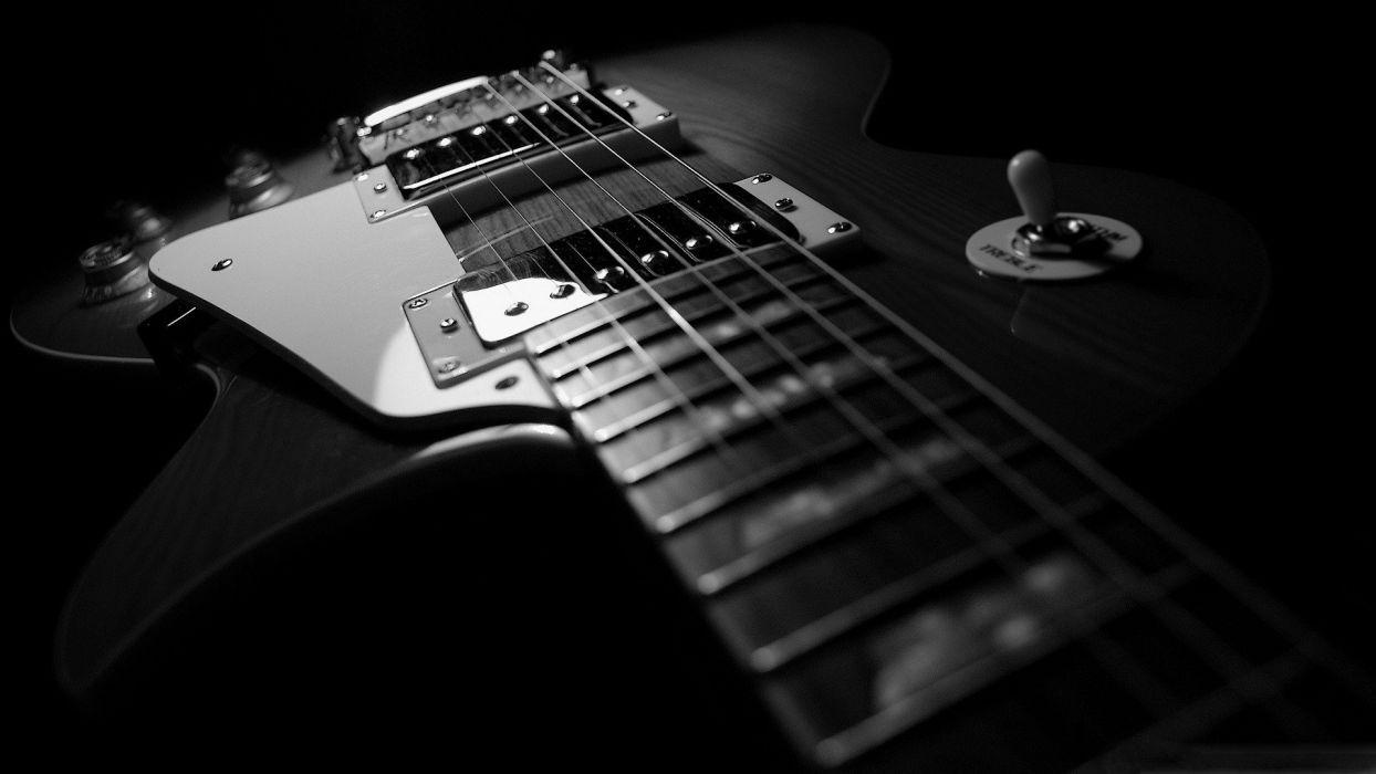 Abstract music Gibson Les Paul guitars gibson sg monochrome wallpaperx1080