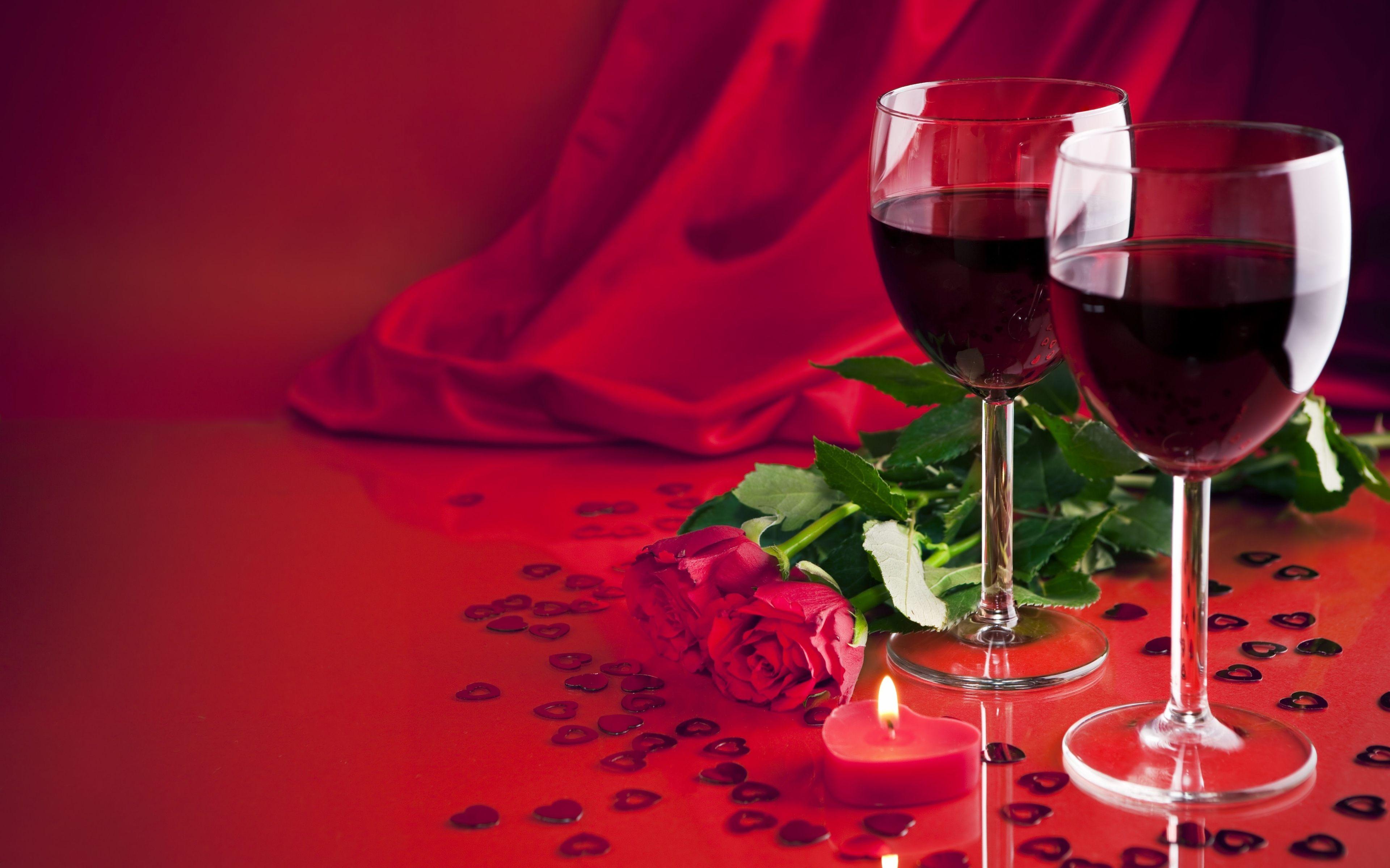 Happy Valentines Day Red Wine, HD Wallpaper & background