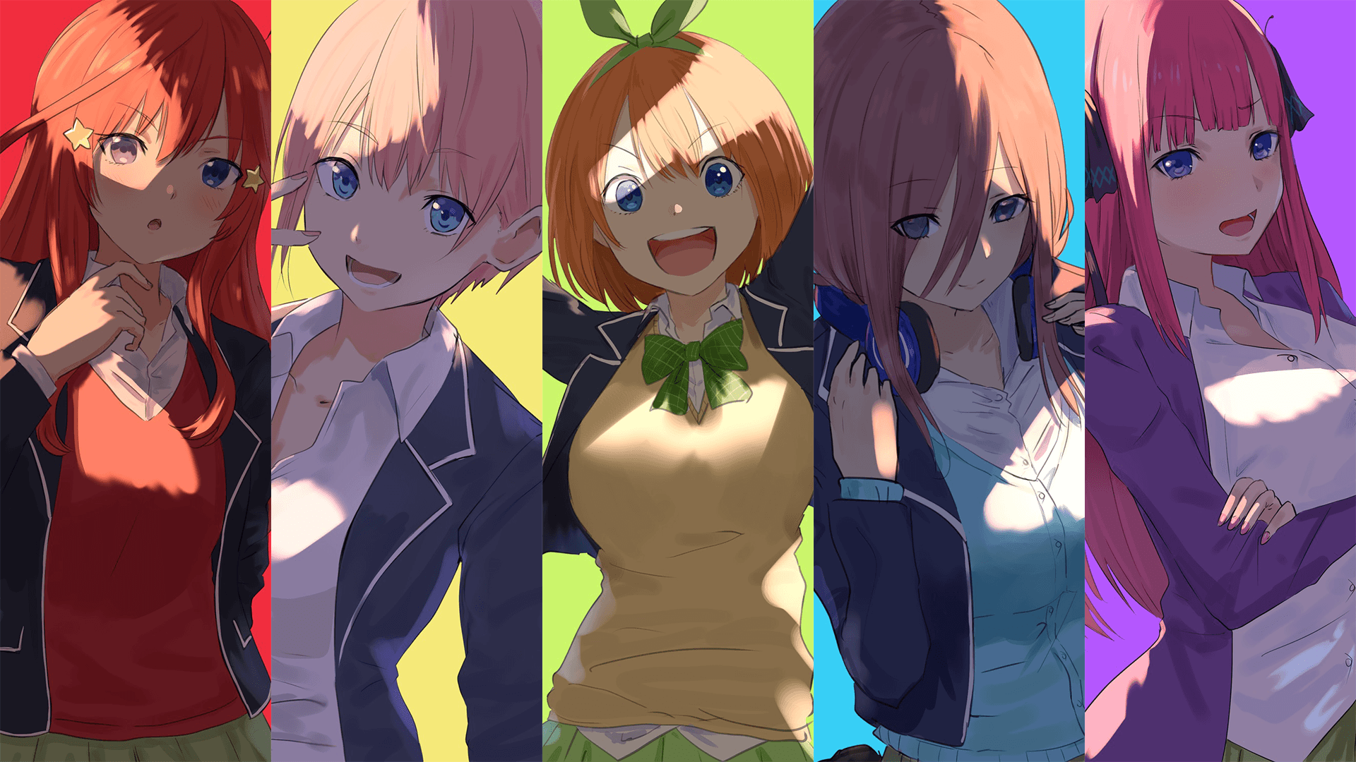 Nakano Sisters [Gotoubun no Hanayome] 1920x1080