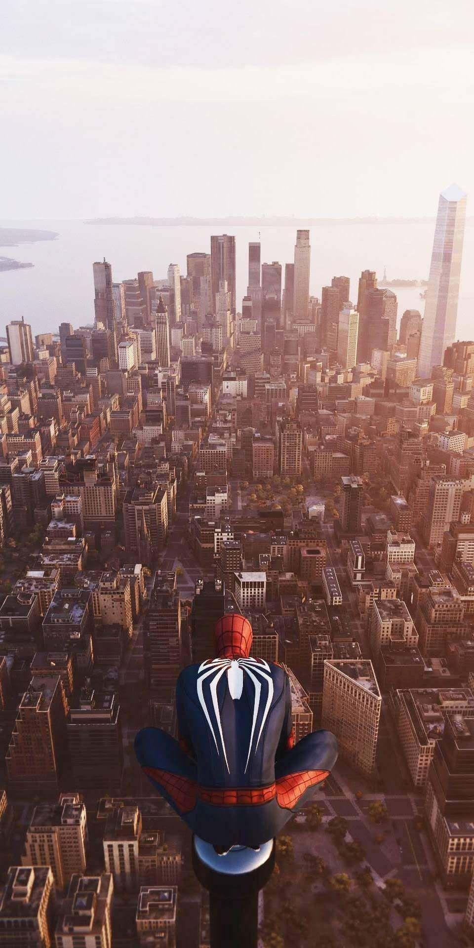 Spider Man in New York iPhone Wallpaper. Superhero wallpaper, Avengers wallpaper, Marvel wallpaper