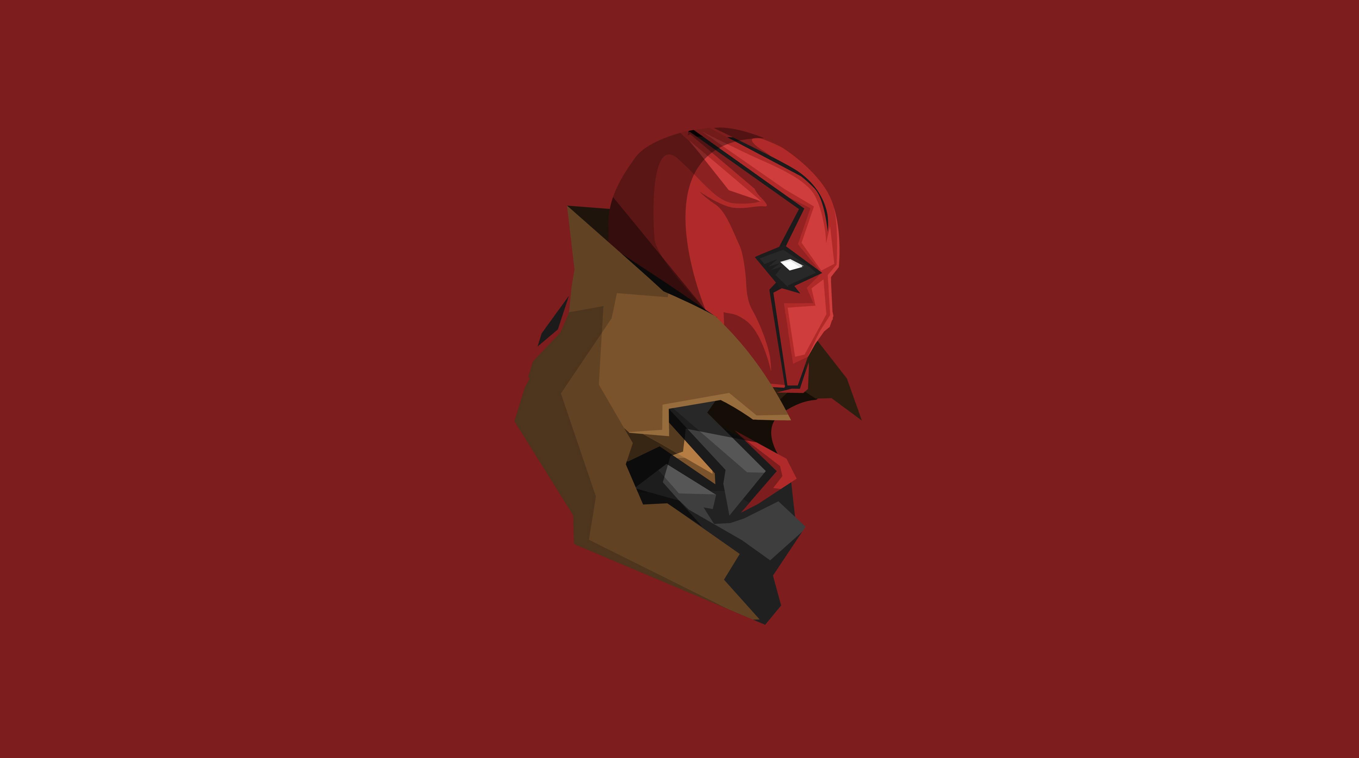Red Hood Minimalism 4k, HD Superheroes, 4k Wallpaper, Image